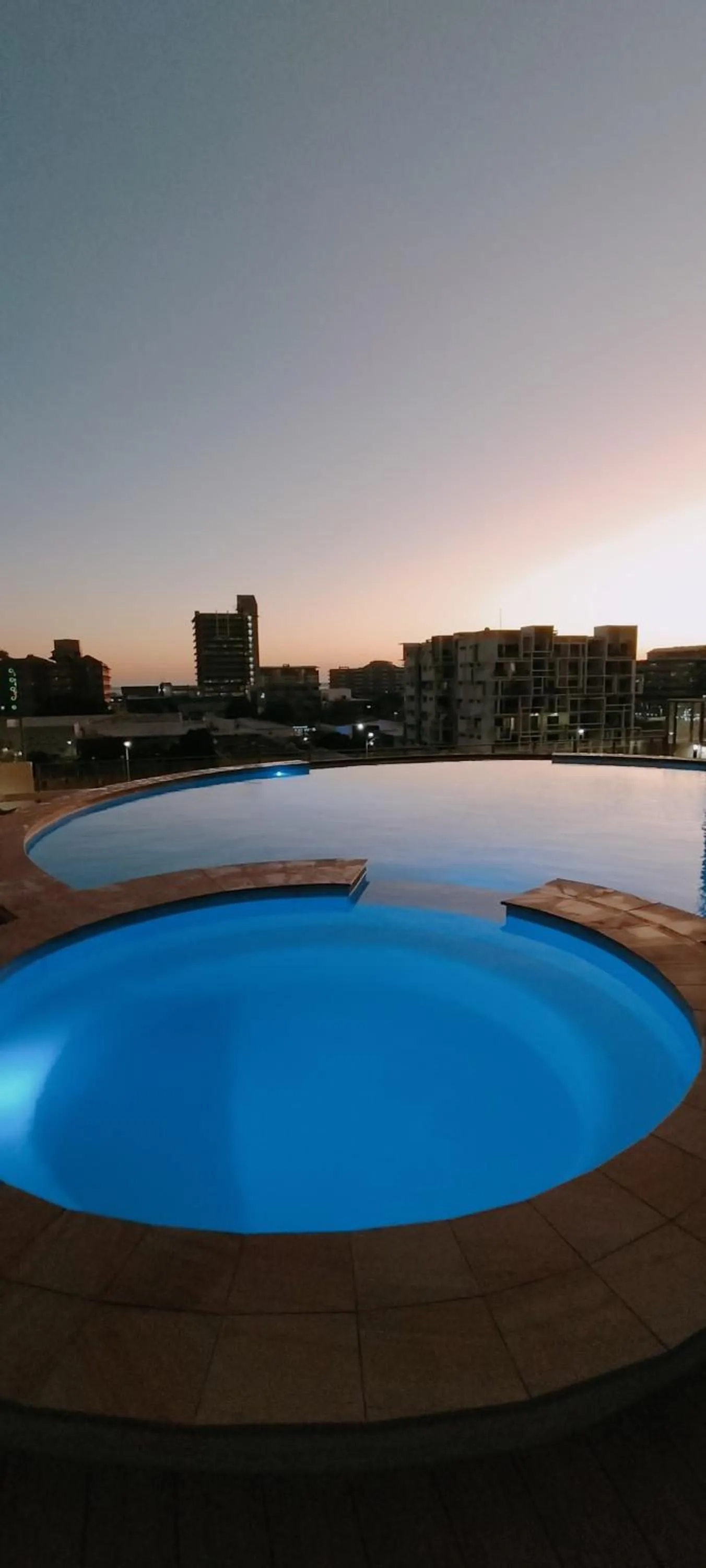 Pool view in Darwin Harbour Suites