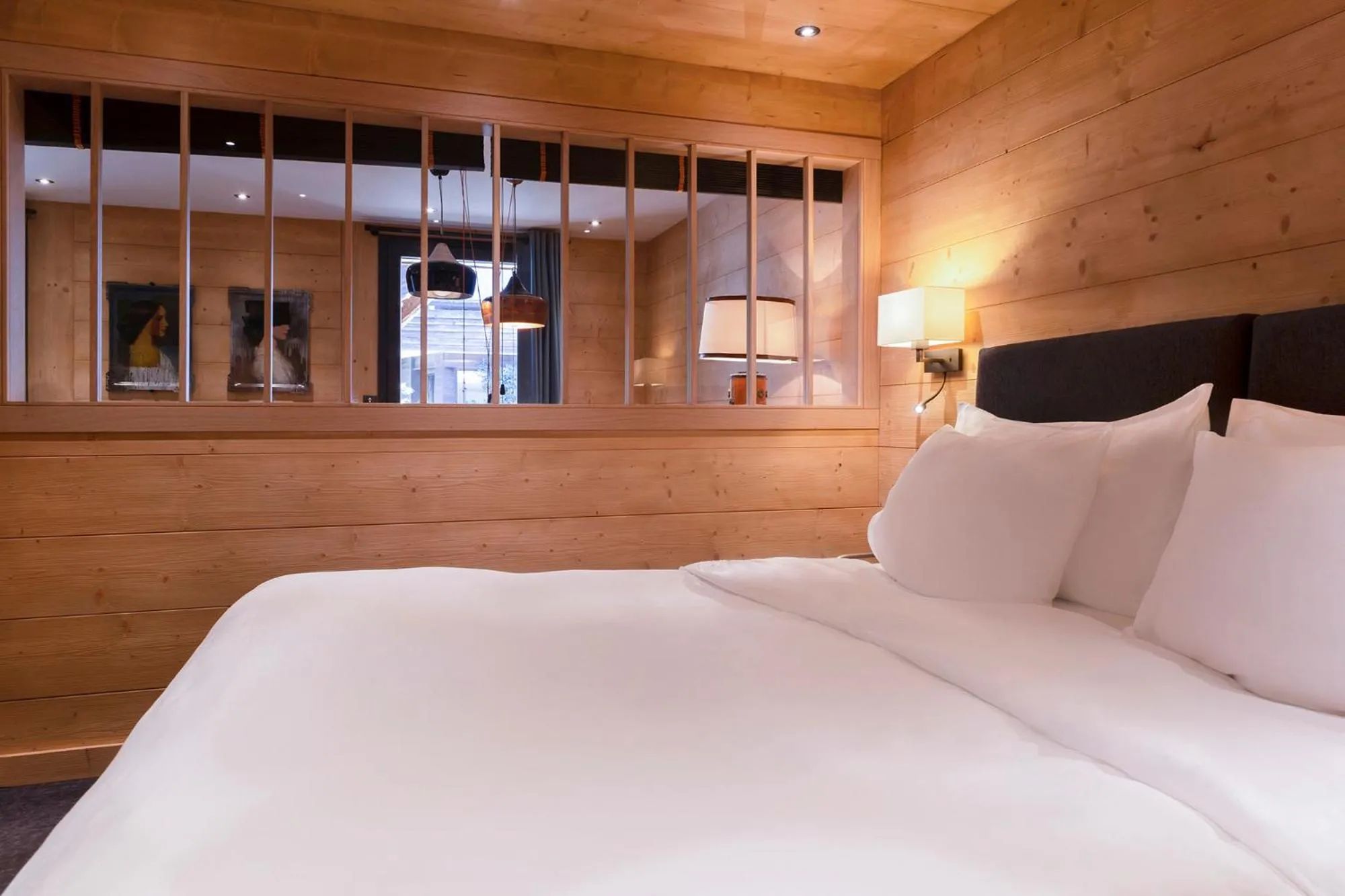 Photo of the whole room, Bed in Chalet-Hôtel La Marmotte, La Tapiaz & SPA, The Originals Relais