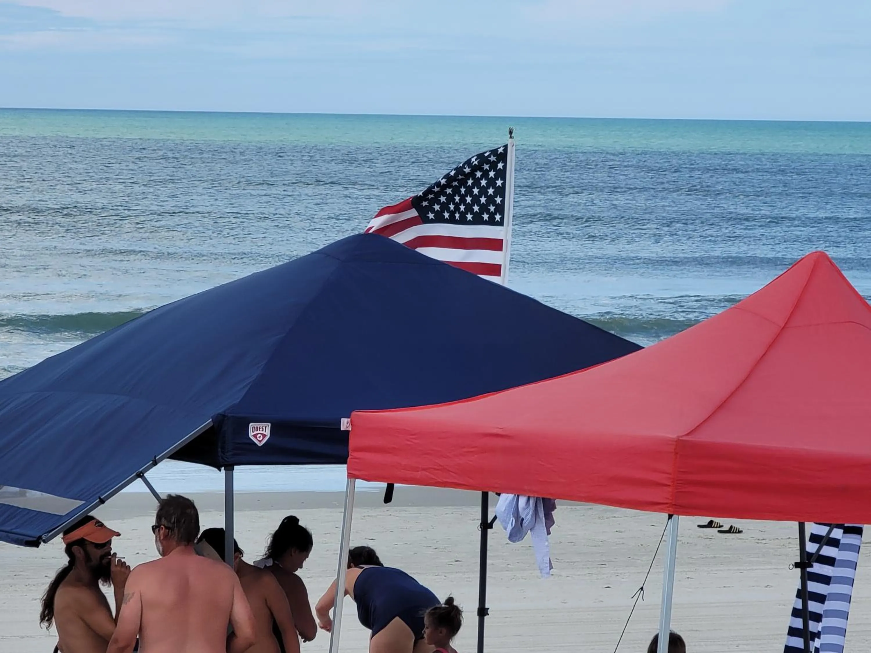 Beach in Oceanfront Escape With Balcony and heated salt water pool Sleeps 4