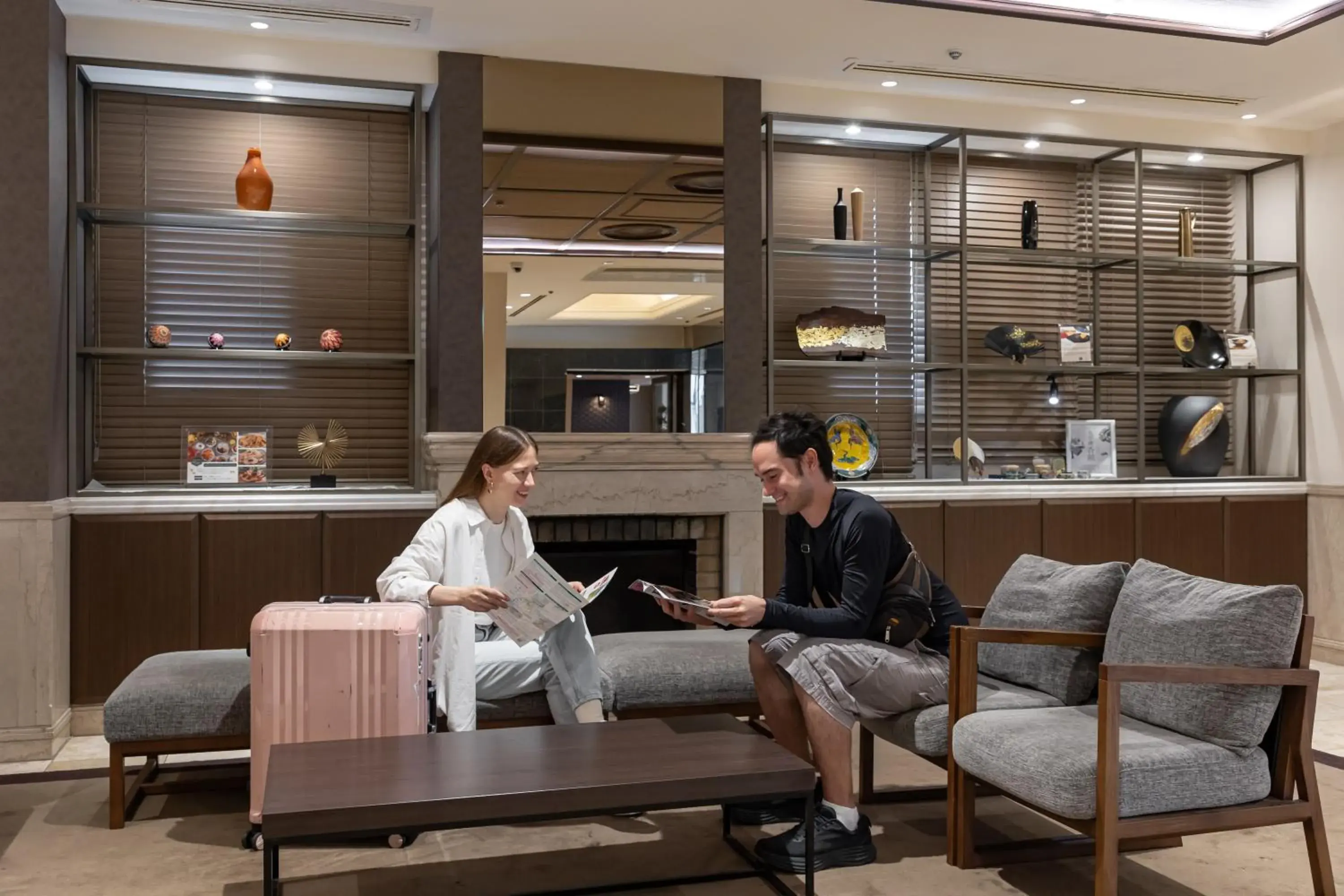 Lobby or reception in HOTEL MYSTAYS Kanazawa Katamachi Lobby or reception in HOTEL MYSTAYS Kanazawa Katamachi