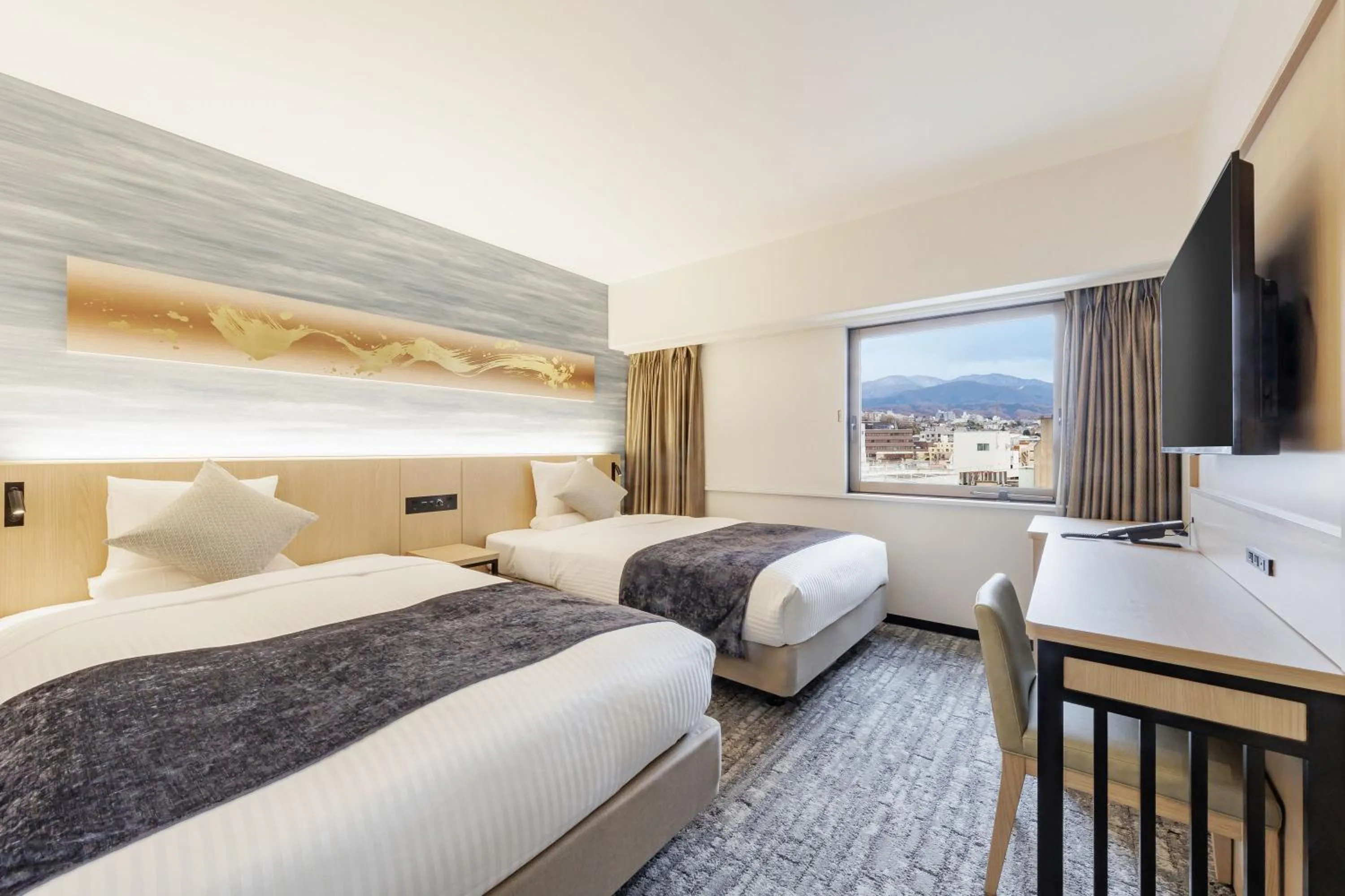 Photo of the whole room, Bed in HOTEL MYSTAYS Kanazawa Katamachi