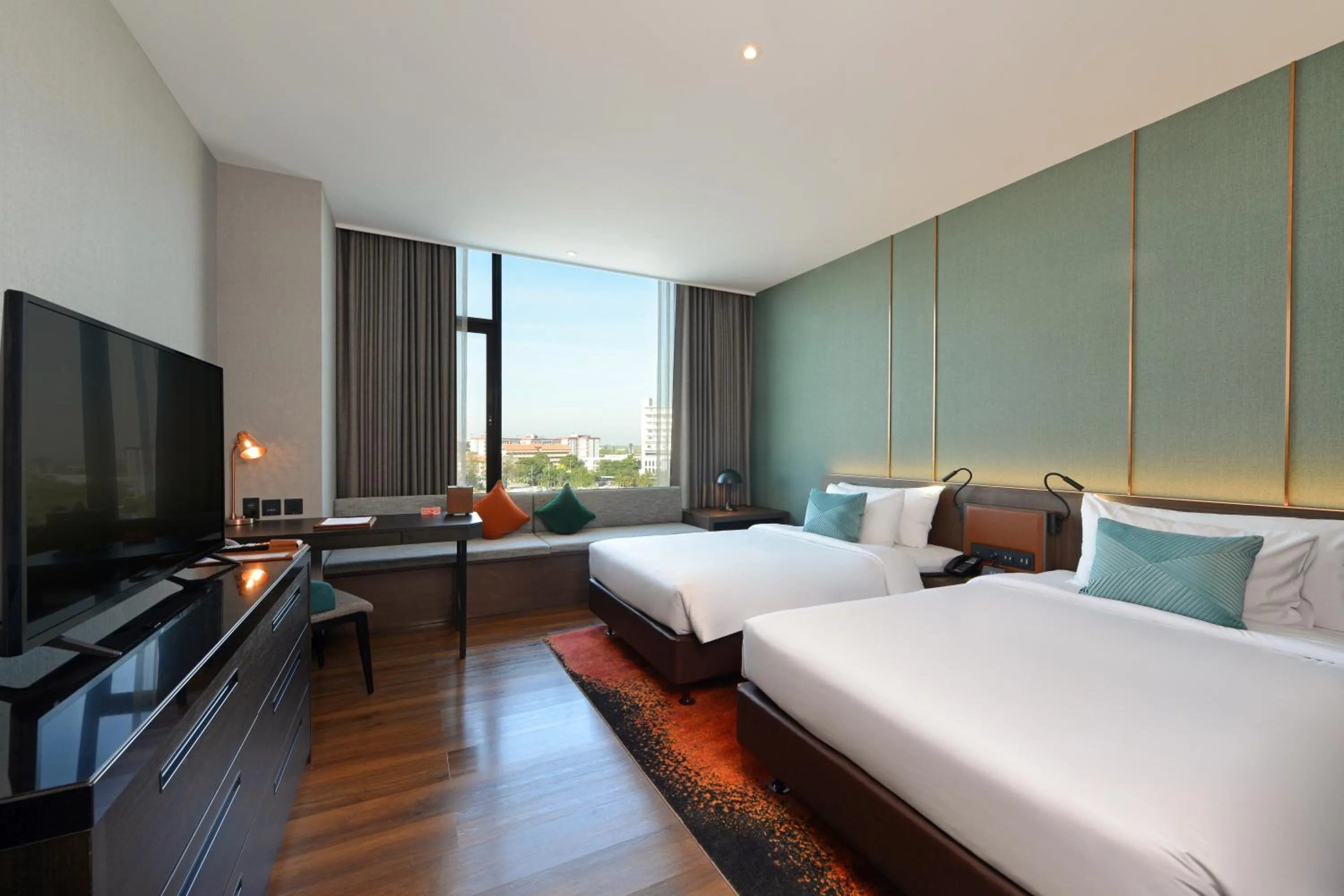 Bed in Hotel Nikko Amata City Chonburi