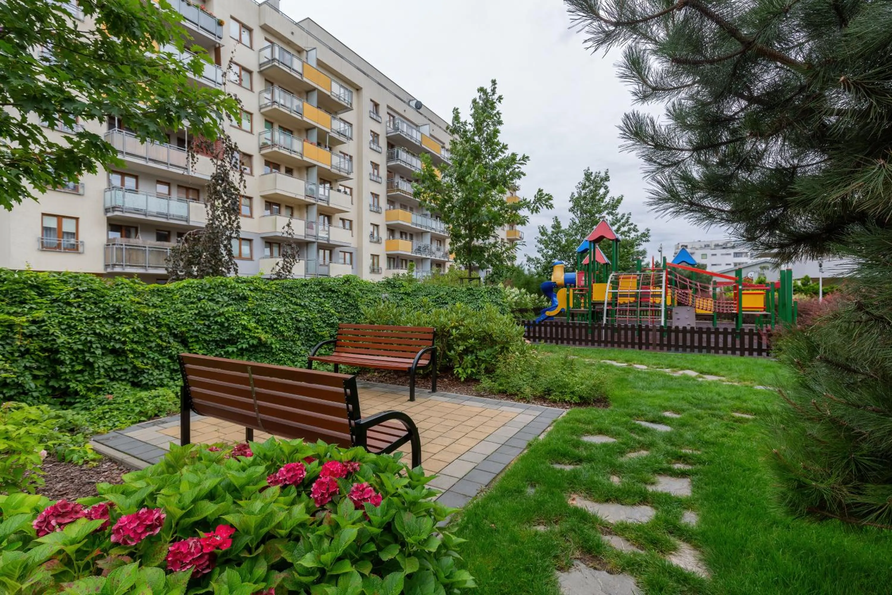 Children play ground in Atrium Ursus Warsaw Apartments by Noclegi Renters