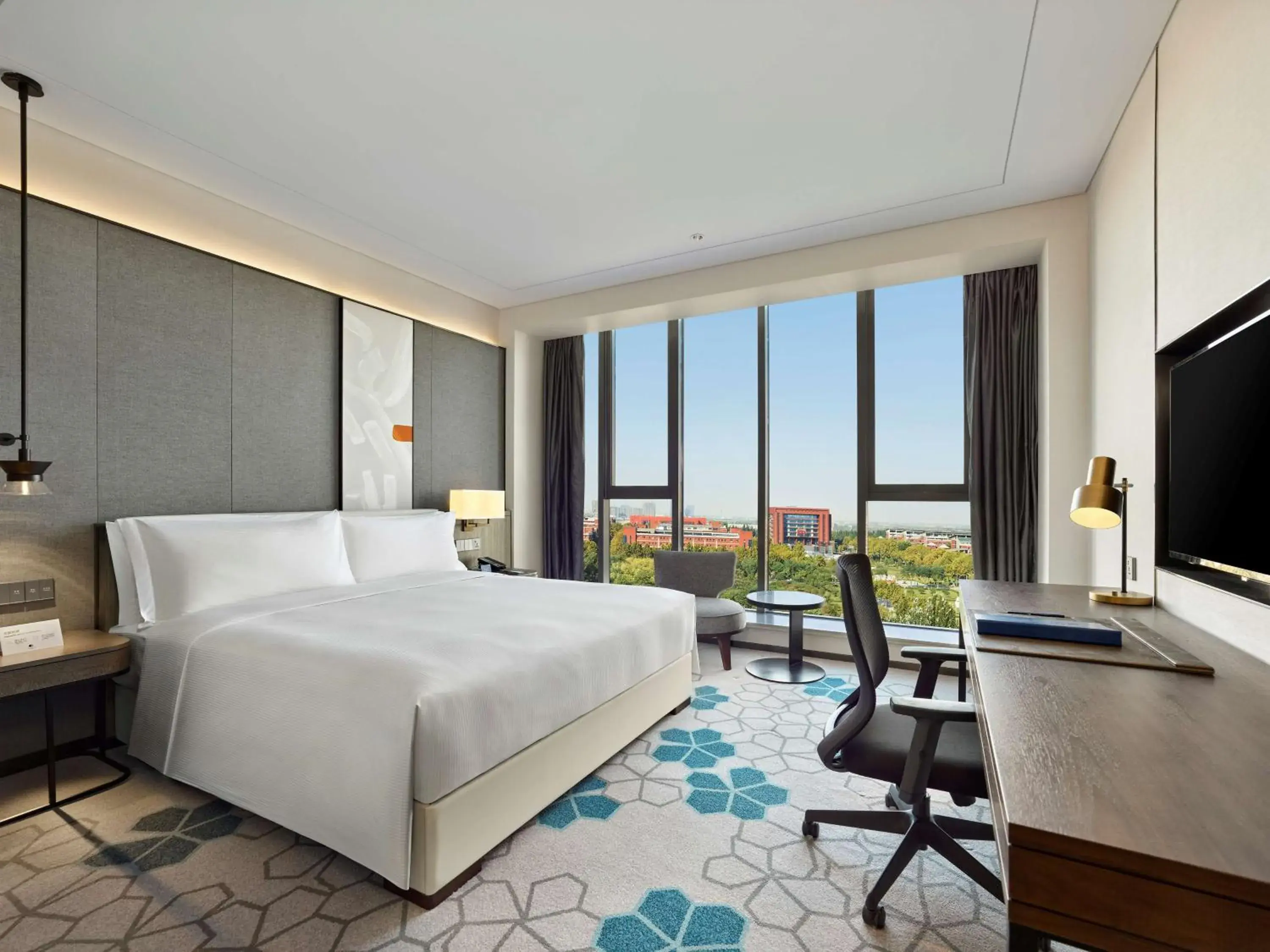 View (from property/room), Bed in Doubletree By Hilton Baoding View (from property/room), Bed in Doubletree By Hilton Baoding