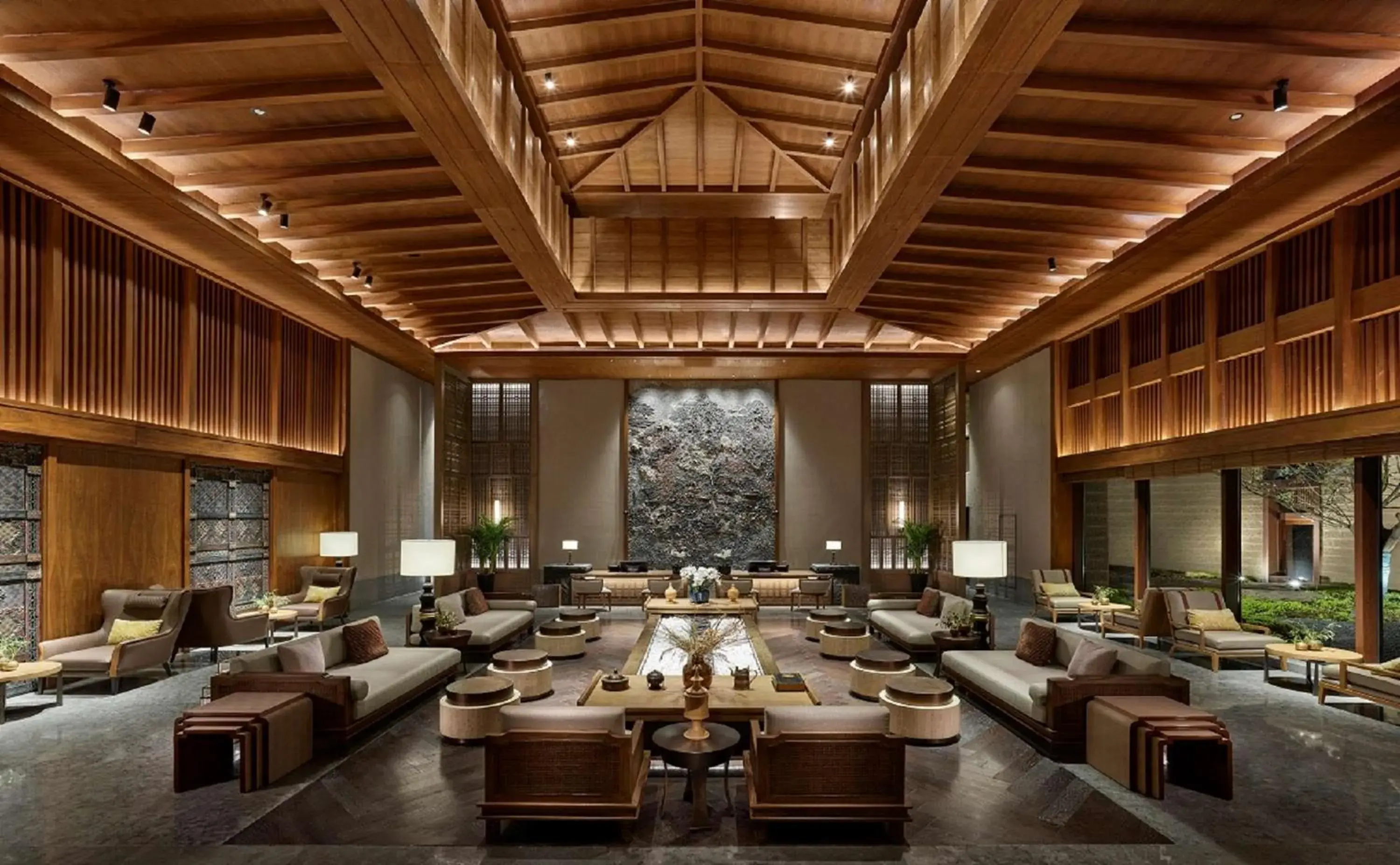 Lobby or reception in Conrad Jiuzhaigou Lobby or reception in Conrad Jiuzhaigou