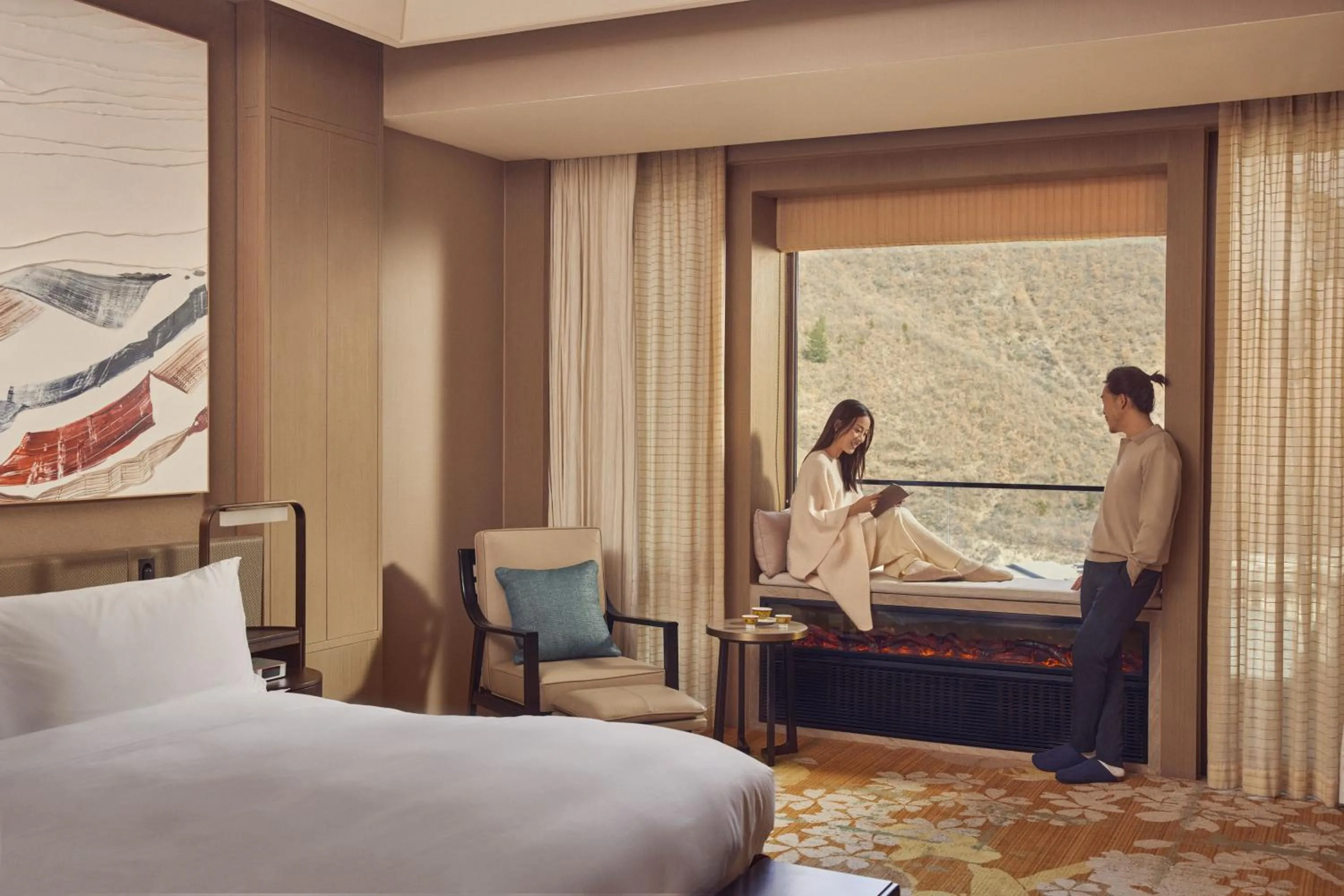 People, Bed in Conrad Jiuzhaigou