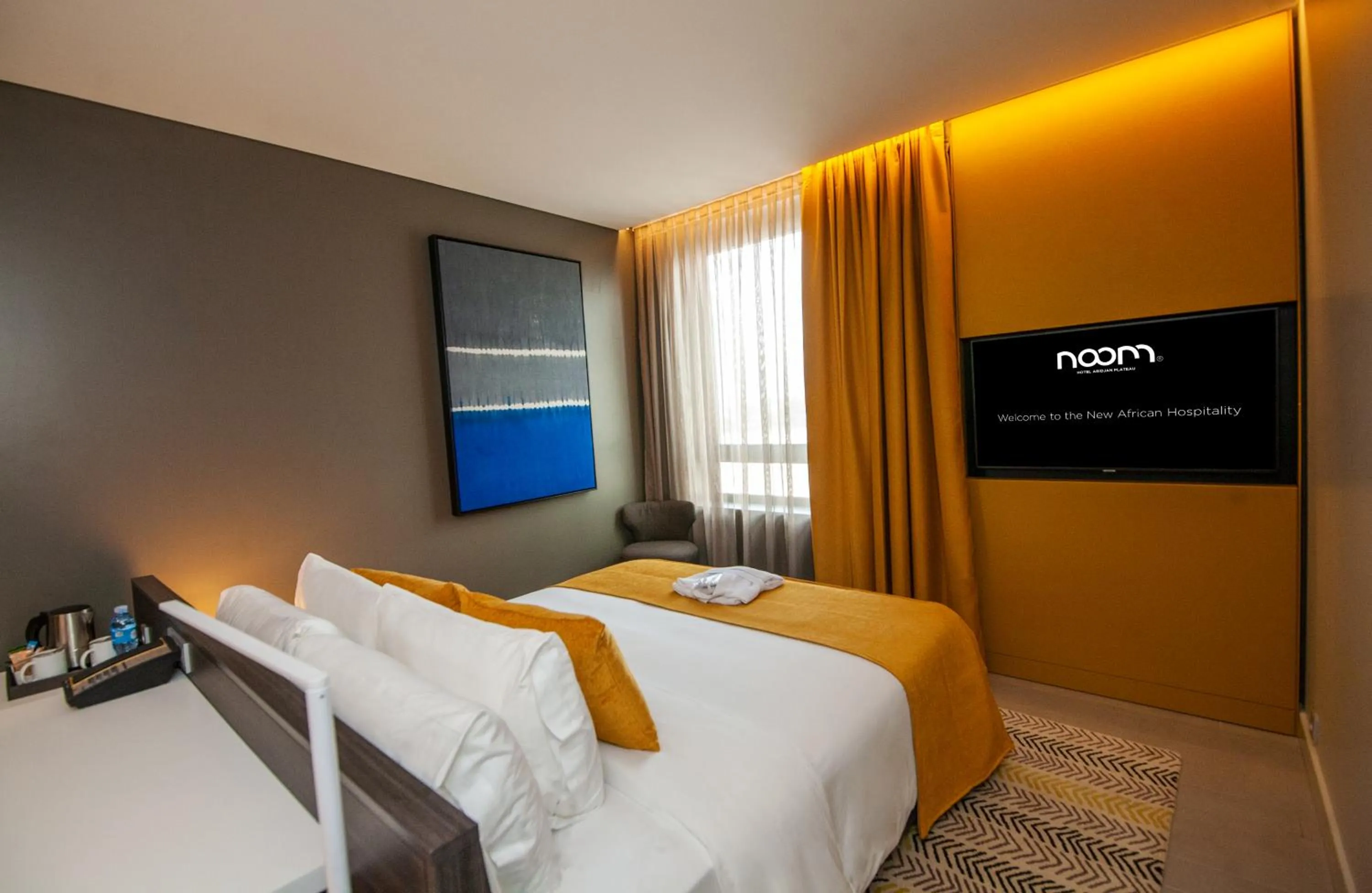 Bedroom, Bed in Noom Hotel Abidjan Plateau