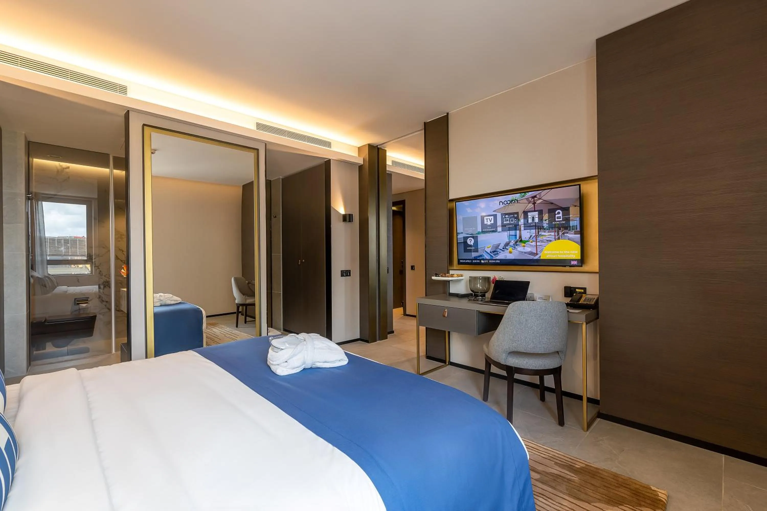 Bed in Noom Hotel Abidjan Plateau