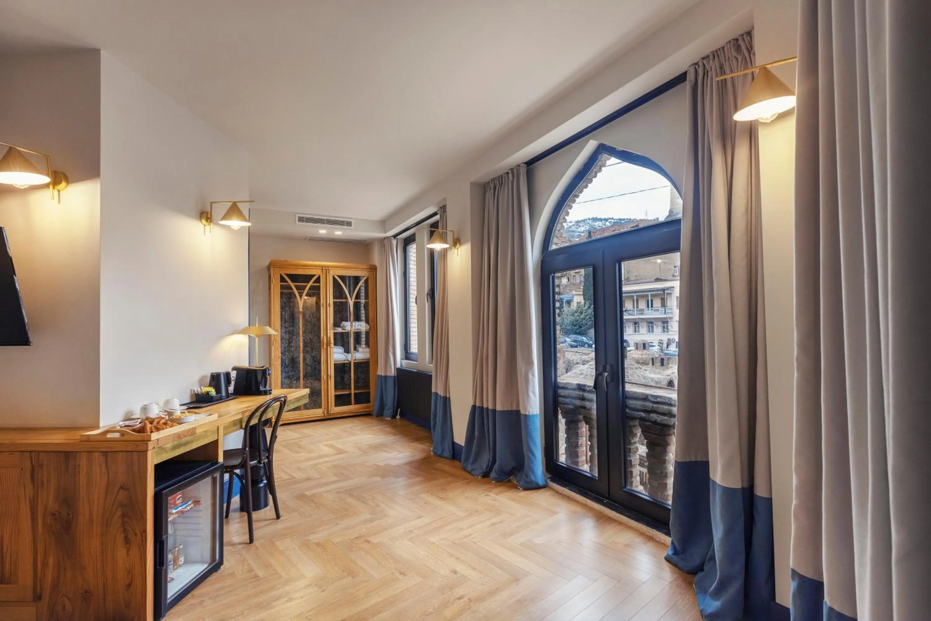 Seating area in Abanotubani Boutique hotel