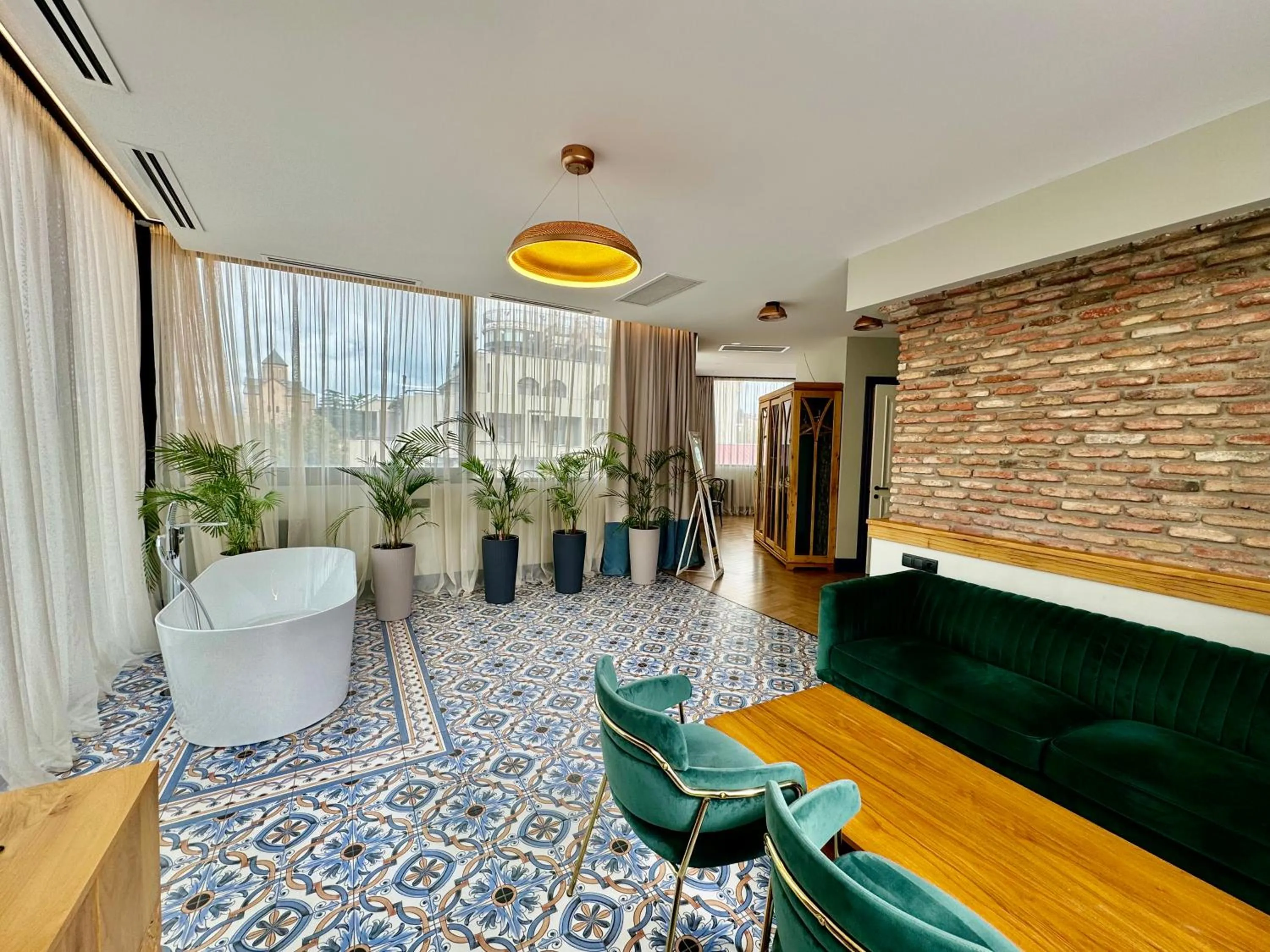 Living room in Abanotubani Boutique hotel