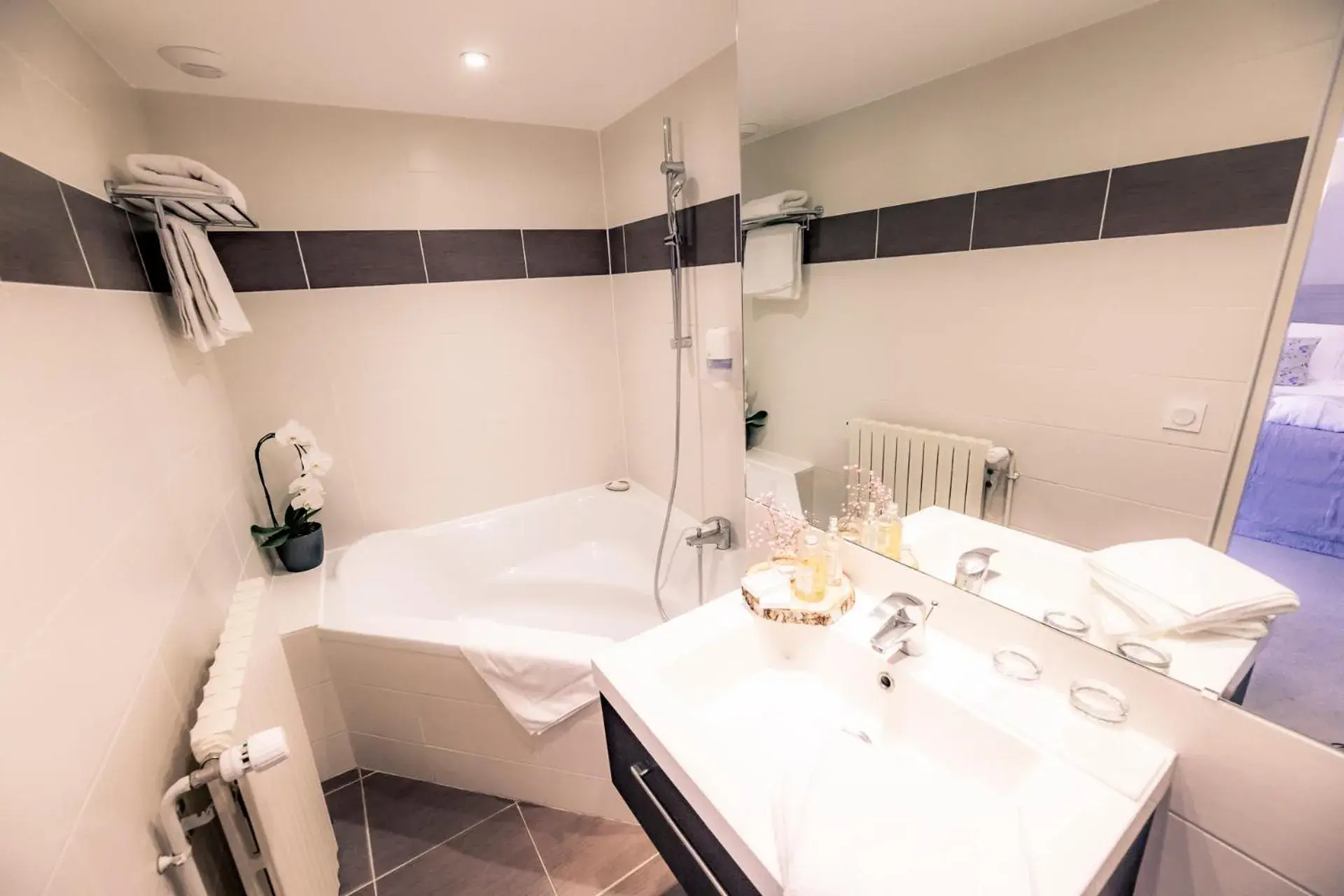 Bathroom in Hotel Le Lion D'Or et Restaurant La Table Du Lion Bathroom in Hotel Le Lion D'Or et Restaurant La Table Du Lion