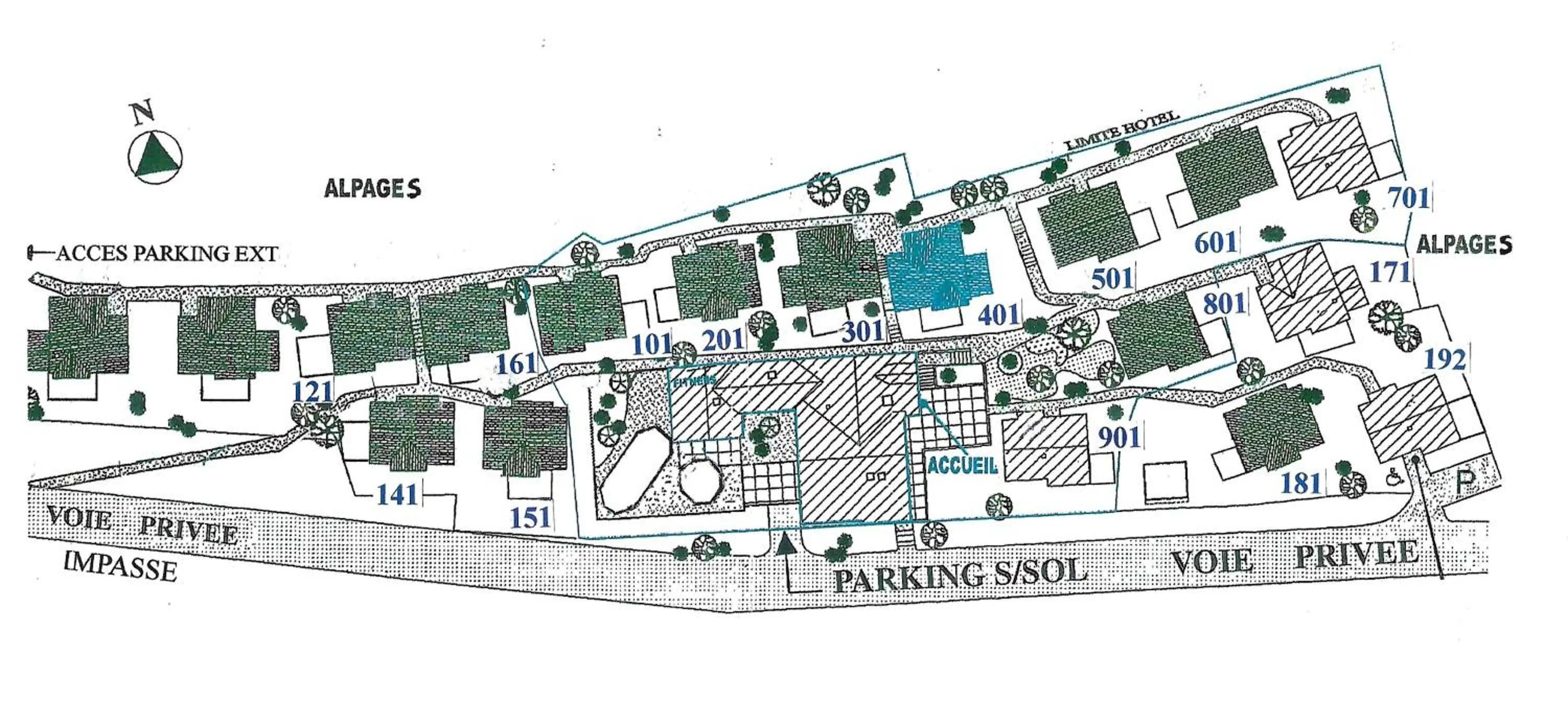 Floor plan in Panoramic Village - Locations vue Glaciers - Chez Philippe