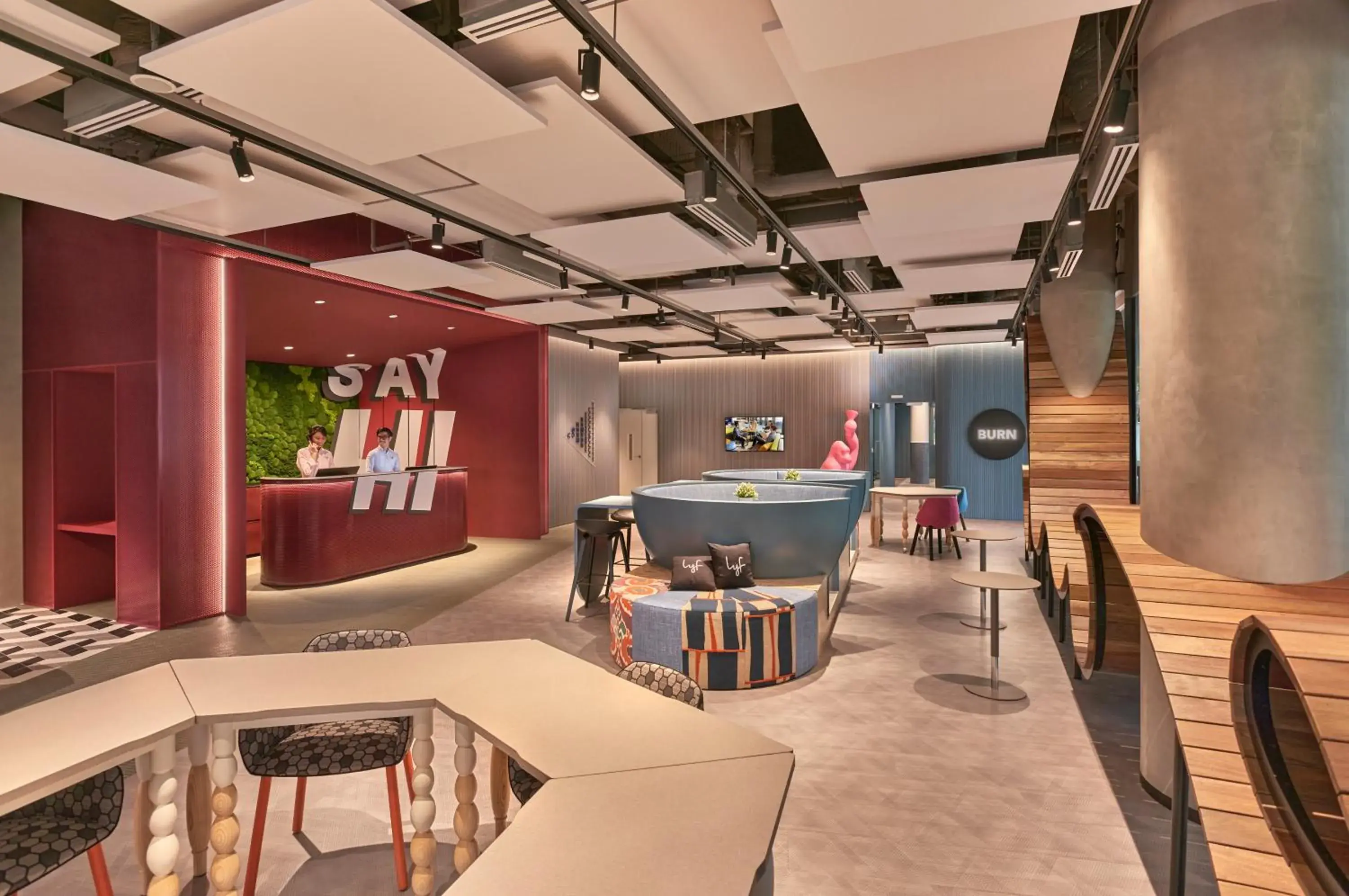 Lobby or reception in lyf one-north Singapore Lobby or reception in lyf one-north Singapore