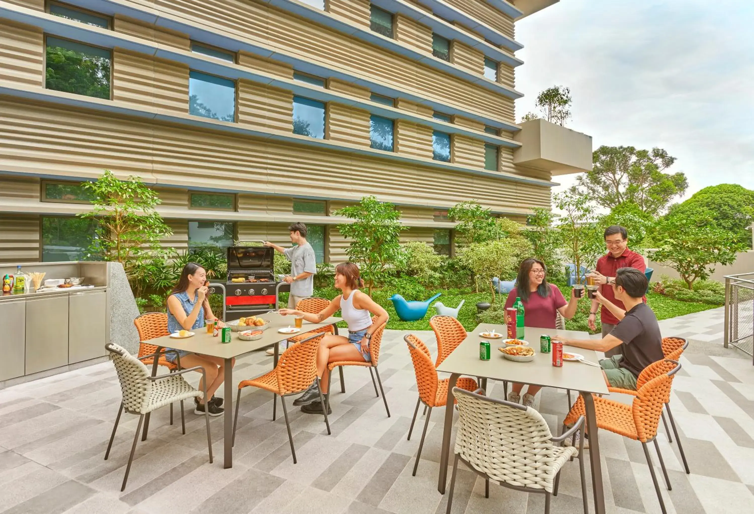 BBQ facilities in lyf one-north Singapore BBQ facilities in lyf one-north Singapore