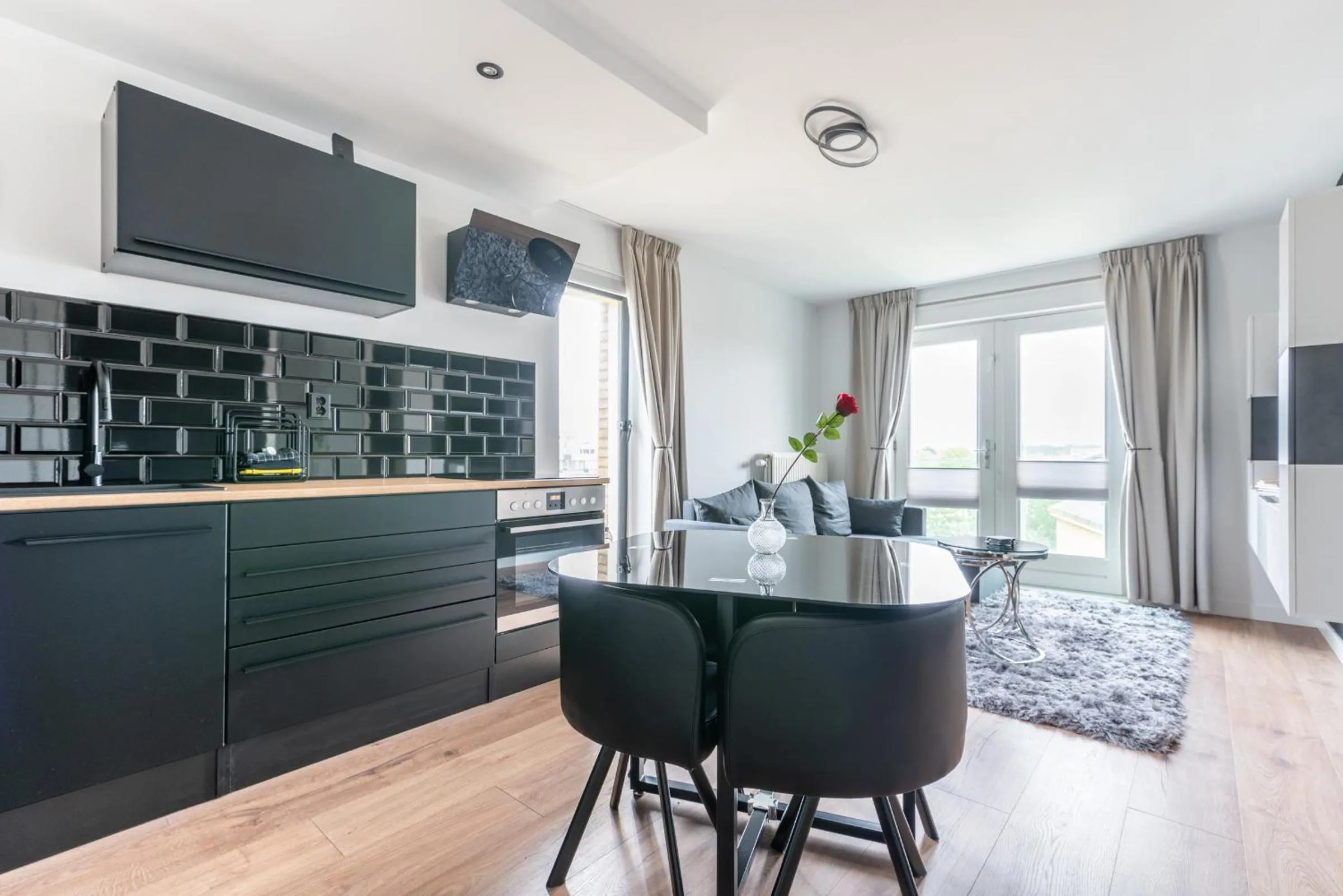 Kitchen or kitchenette in Beach Villa & Studio
