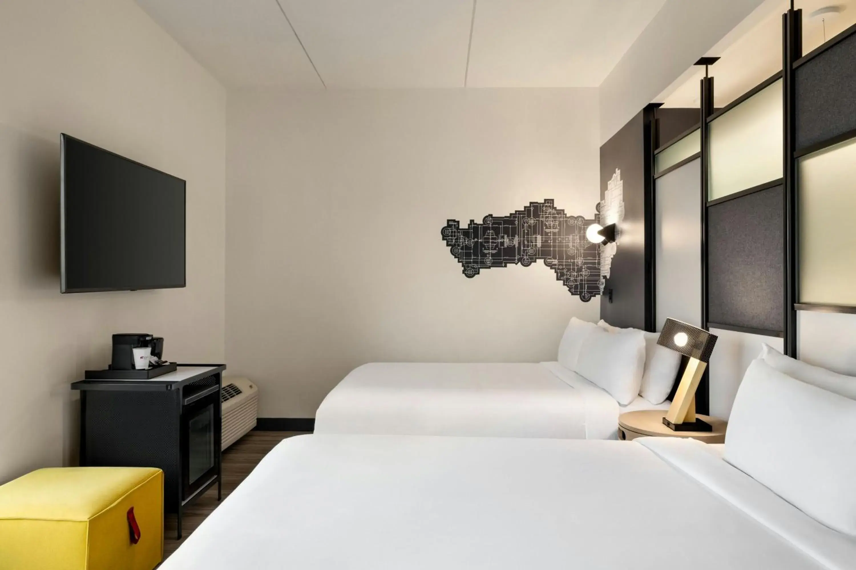 Queen Room with Two Queen Beds in Aloft Wilmington at Coastline Center Queen Room with Two Queen Beds in Aloft Wilmington at Coastline Center