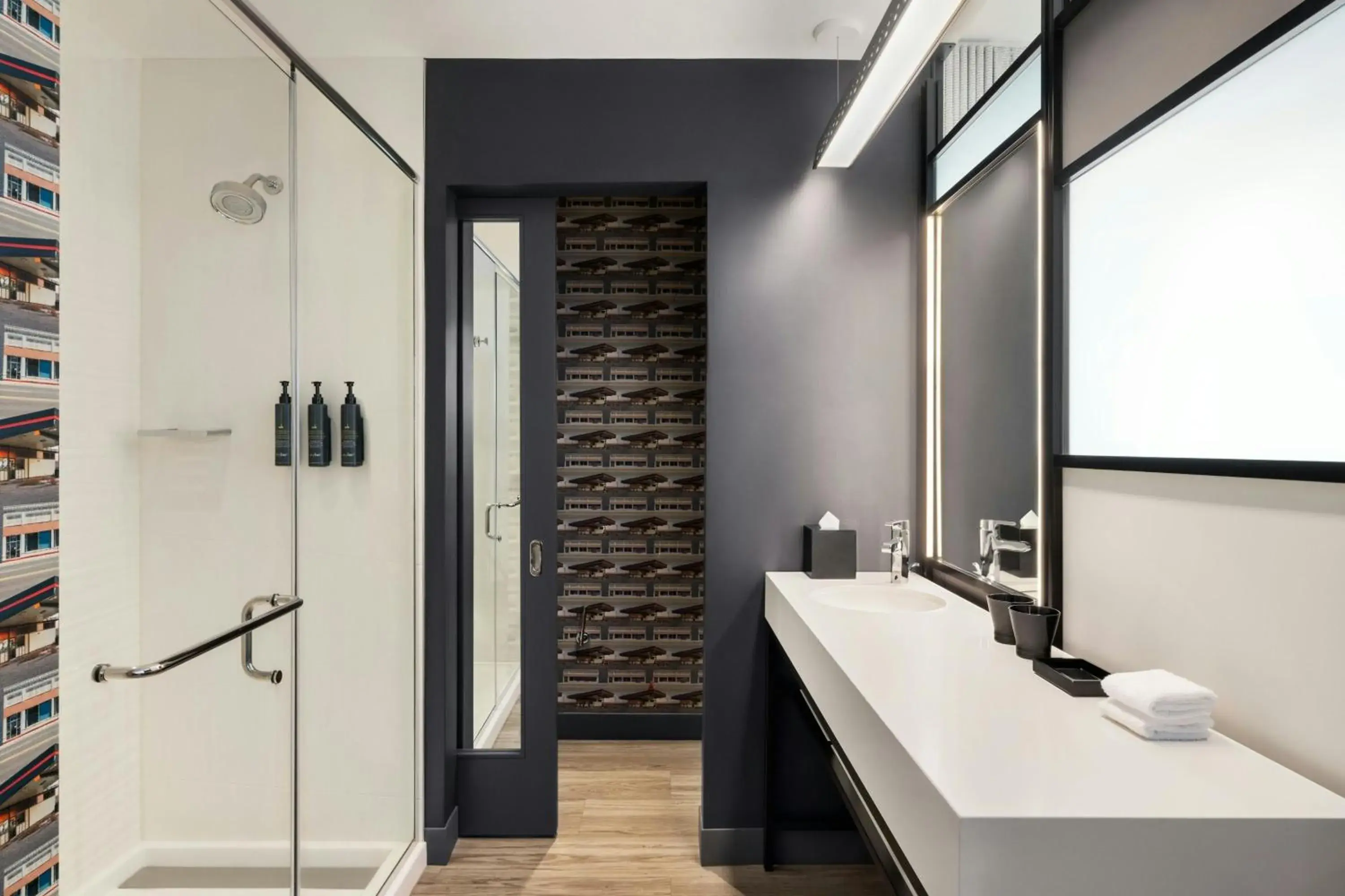 Queen Room with Two Queen Beds and River View in Aloft Wilmington at Coastline Center Queen Room with Two Queen Beds and River View in Aloft Wilmington at Coastline Center