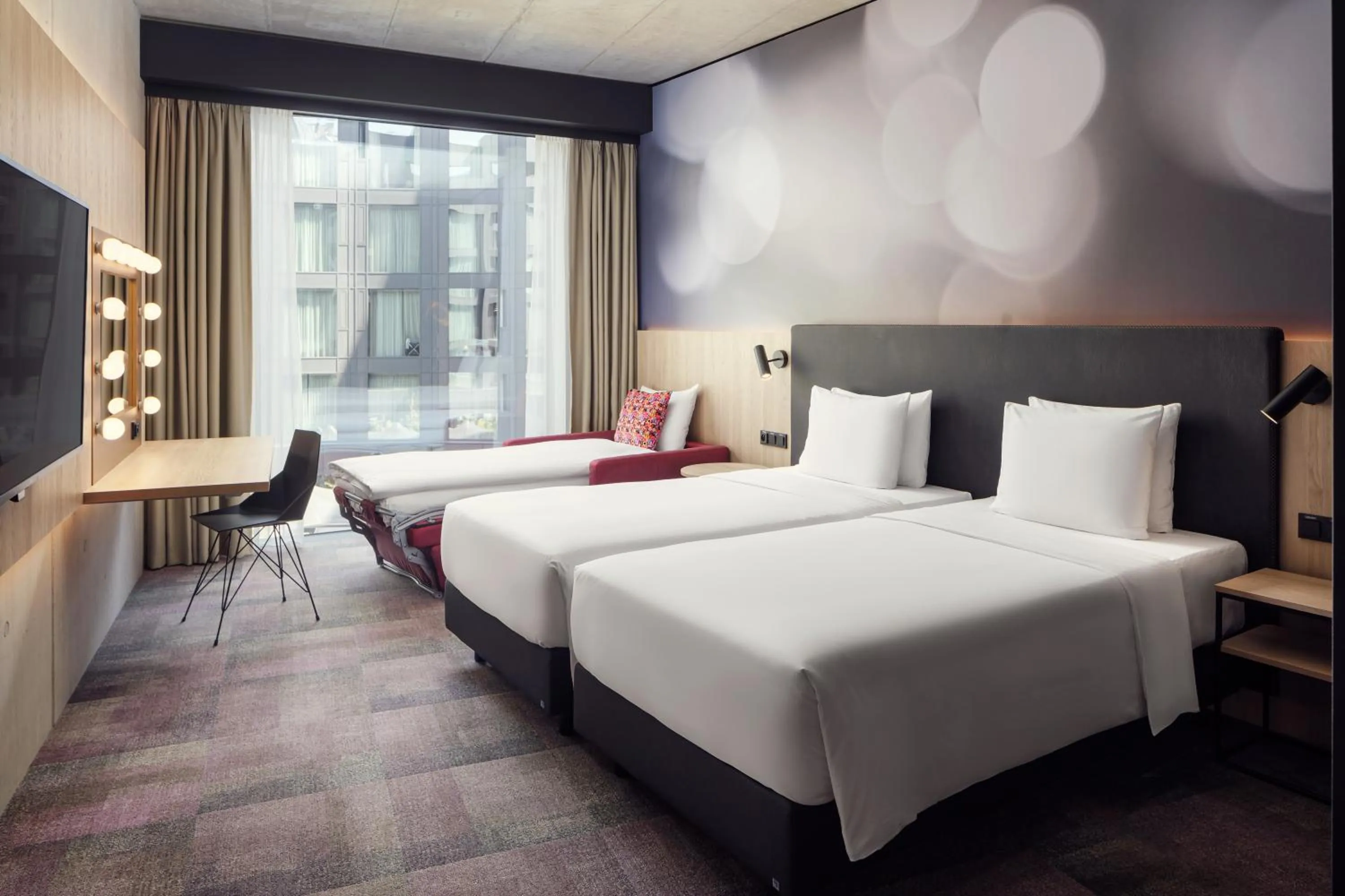 Bed in STAGES HOTEL Prague, a Tribute Portfolio Hotel