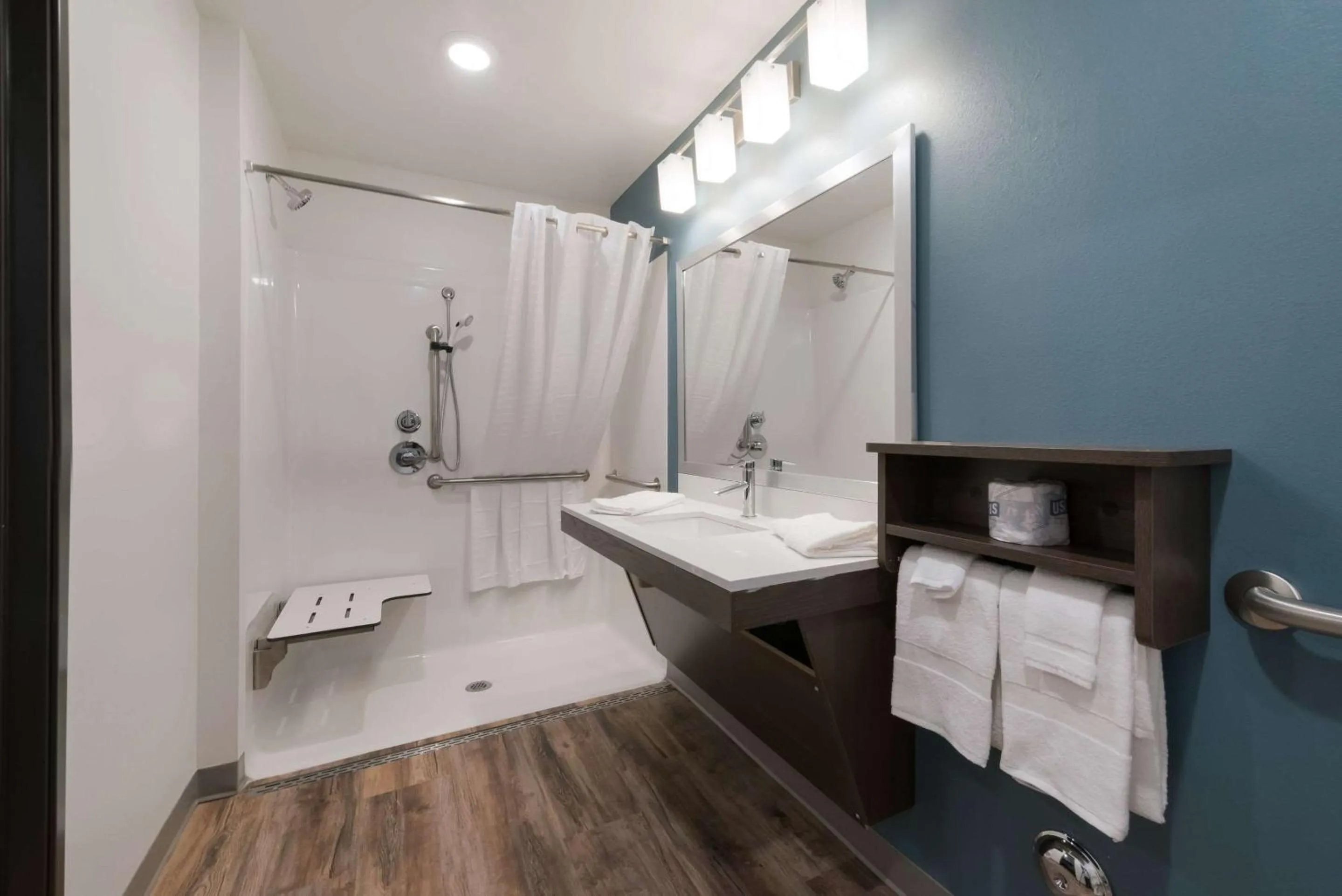 Bathroom in WoodSpring Suites Philadelphia Northeast