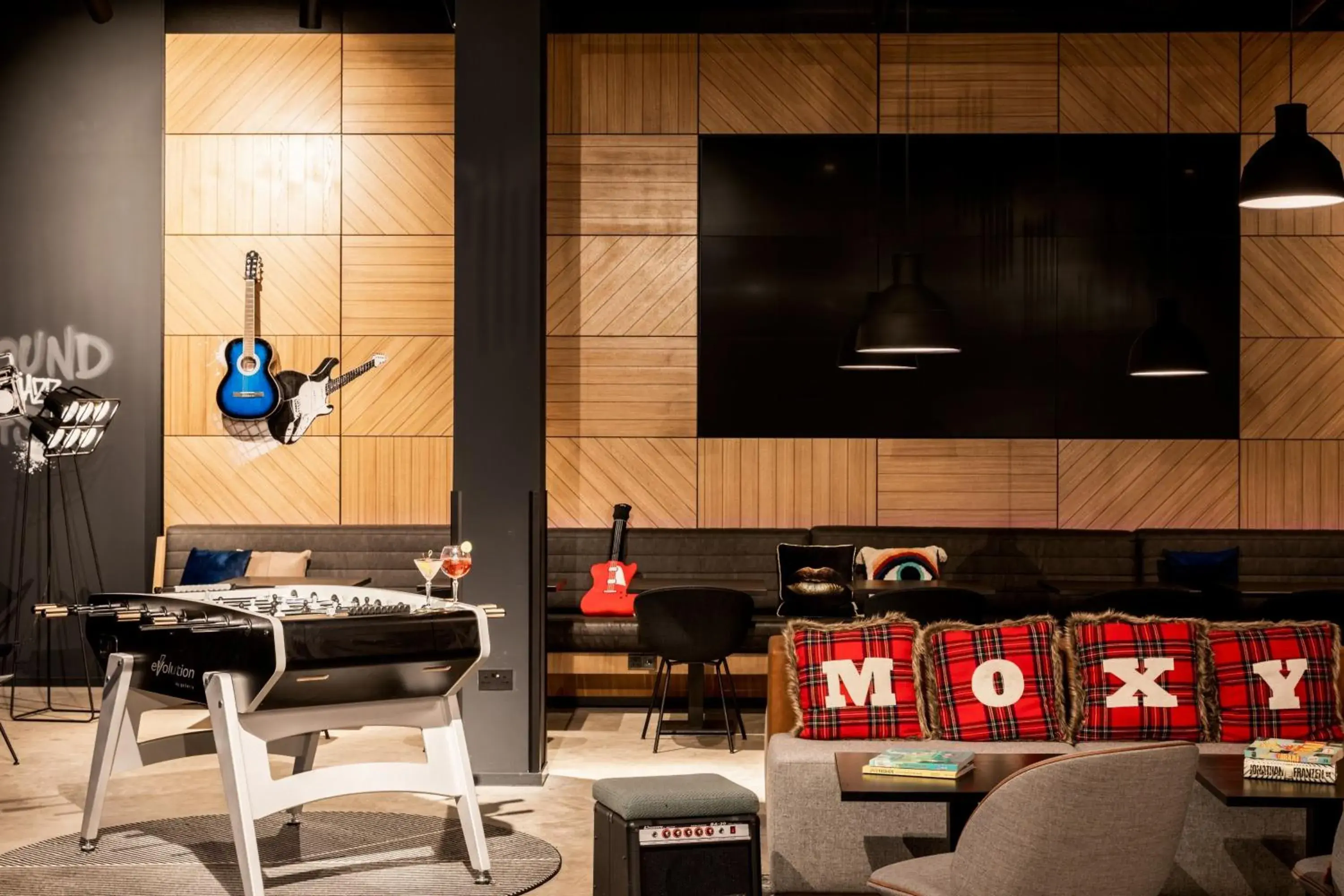 Lobby or reception in Moxy Glasgow SEC Lobby or reception in Moxy Glasgow SEC