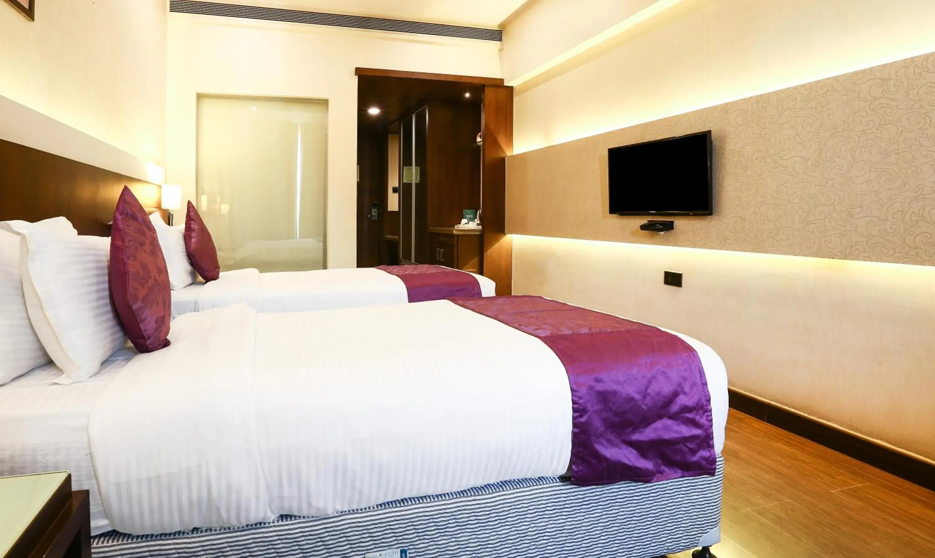 Bedroom, Bed in Treebo Premium Eden Residency Near Sec 29 Bedroom, Bed in Treebo Premium Eden Residency Near Sec 29