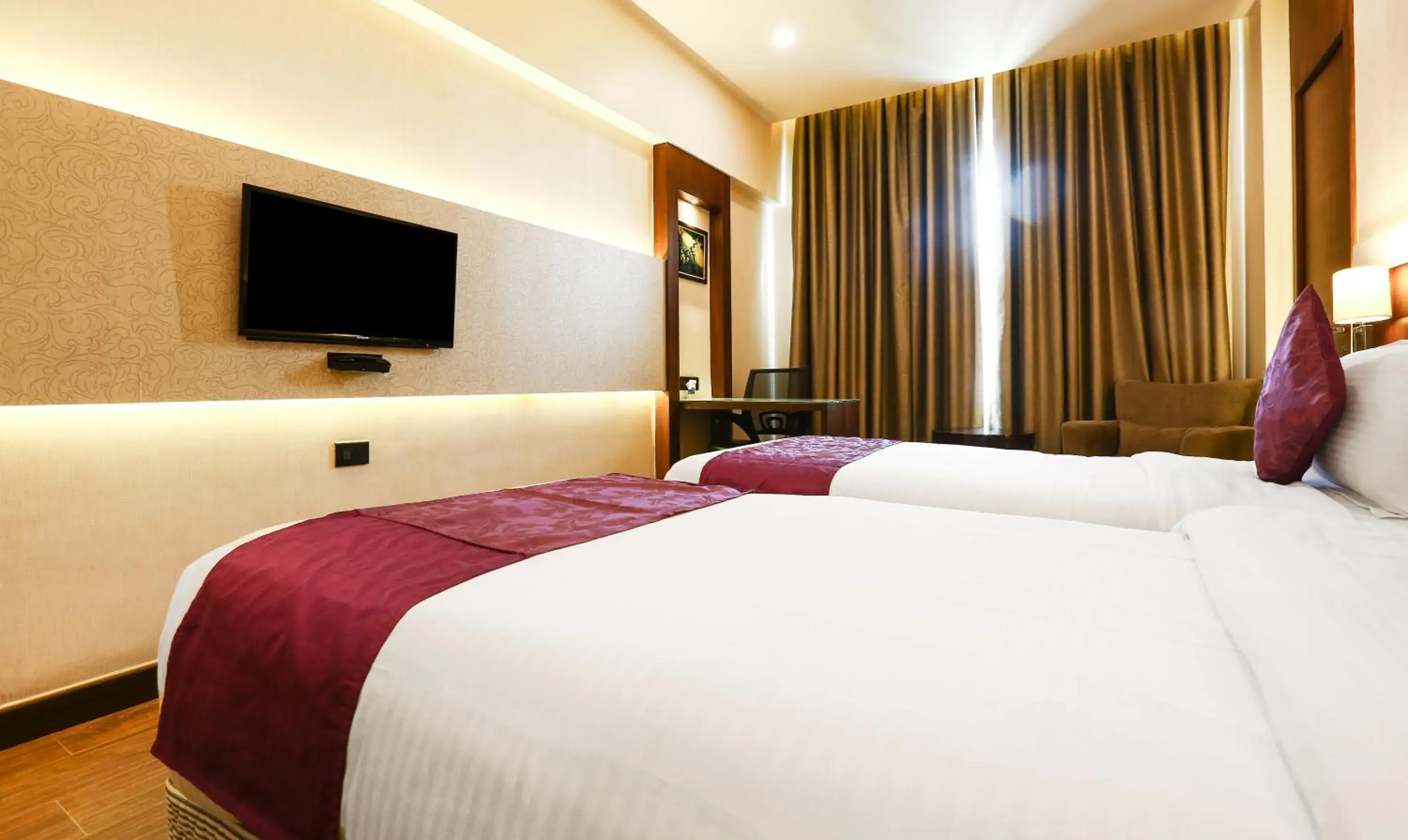 Bedroom, Bed in Treebo Premium Eden Residency Near Sec 29 Bedroom, Bed in Treebo Premium Eden Residency Near Sec 29