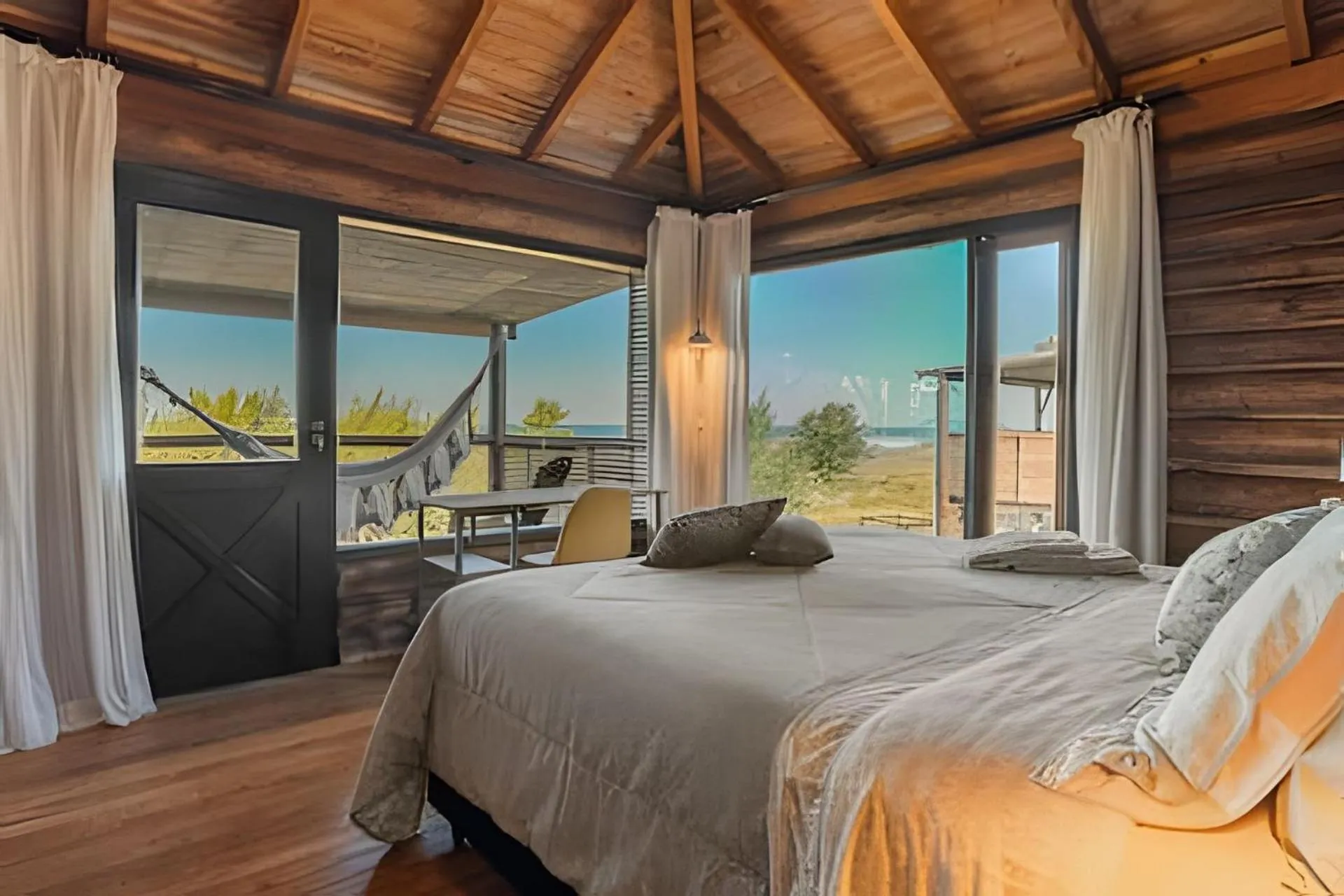 View (from property/room), Bed in Villa Sayuri