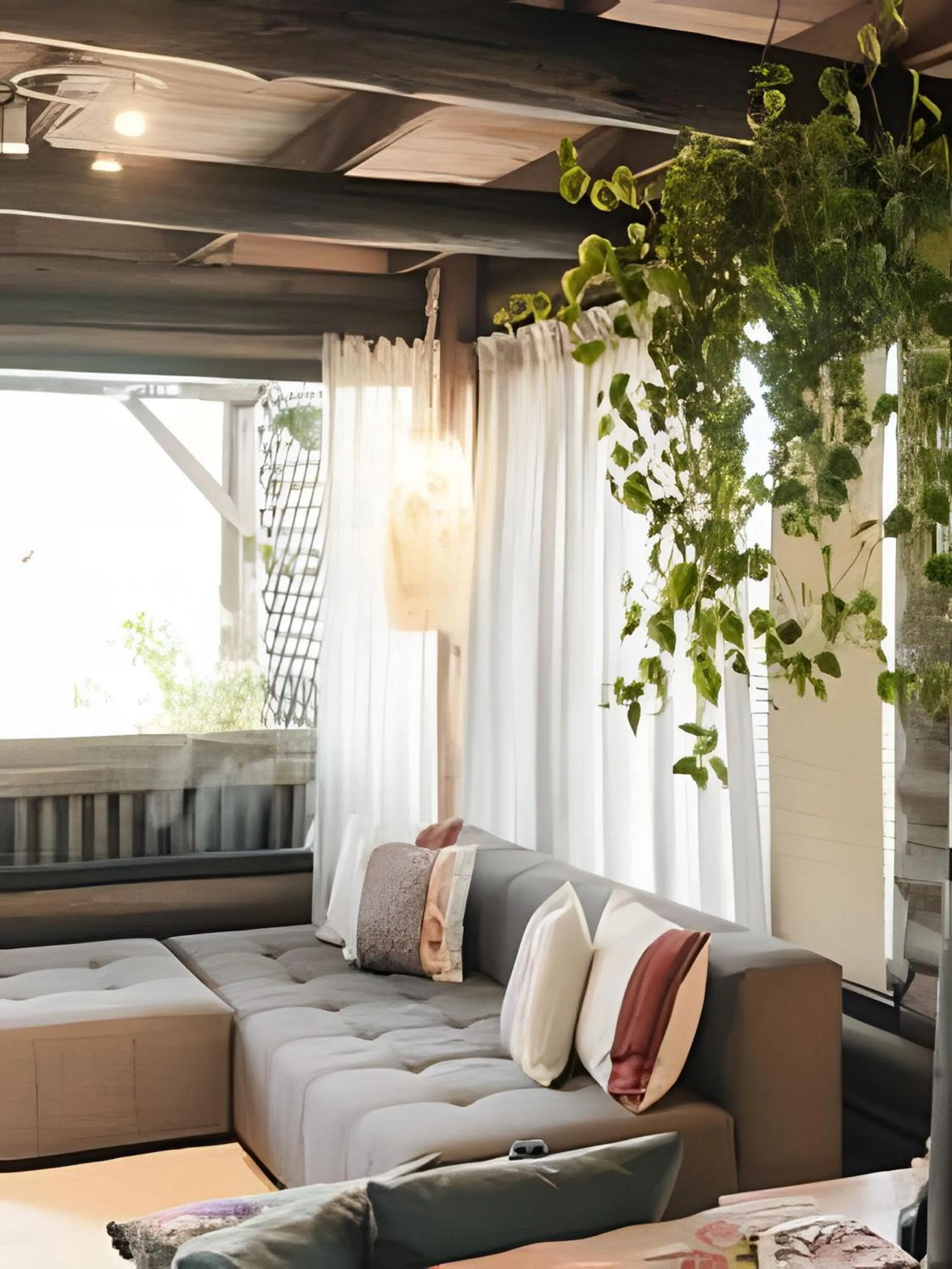 Living room, Bed in Villa Sayuri