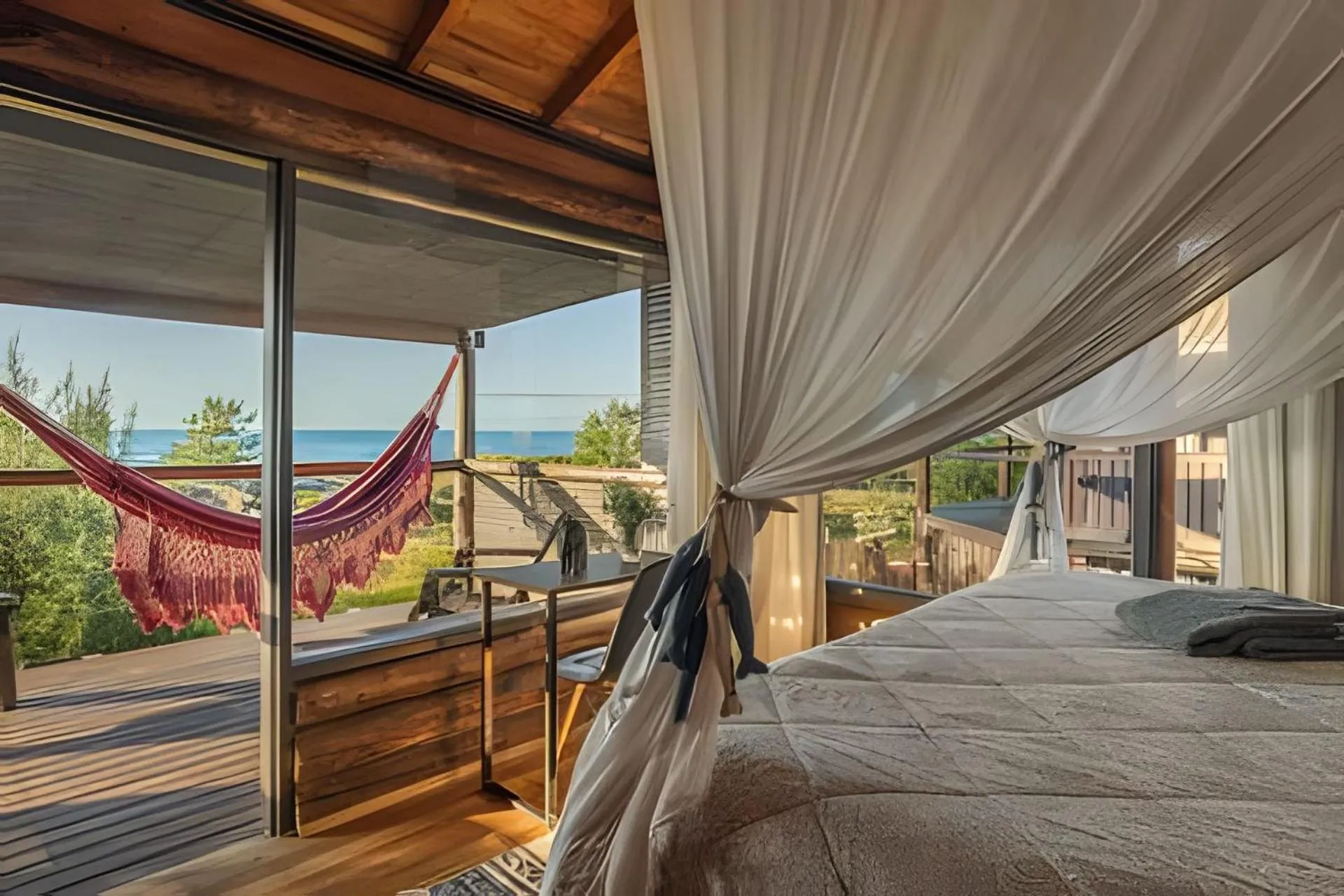 Balcony/Terrace, Bed in Villa Sayuri