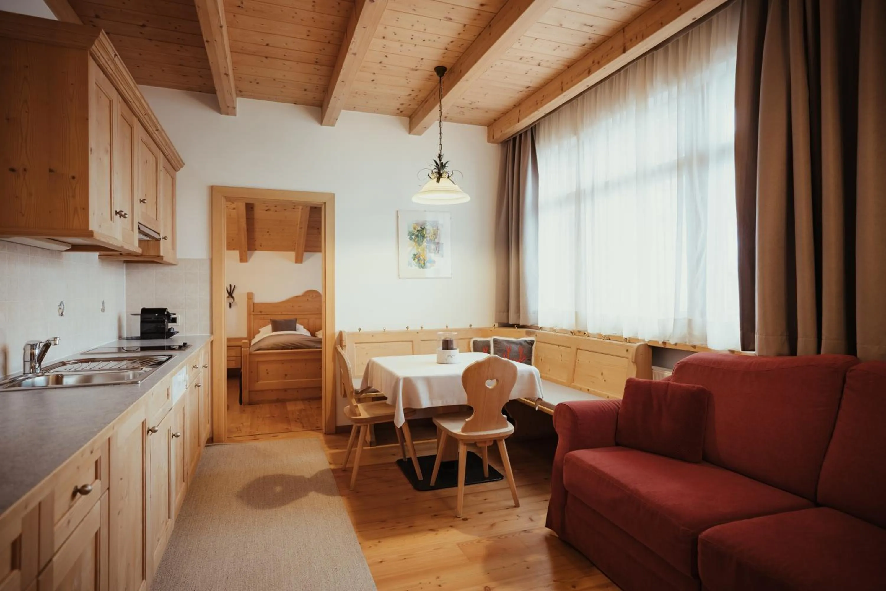 Kitchen or kitchenette in Villa Flora Mountain Lodges