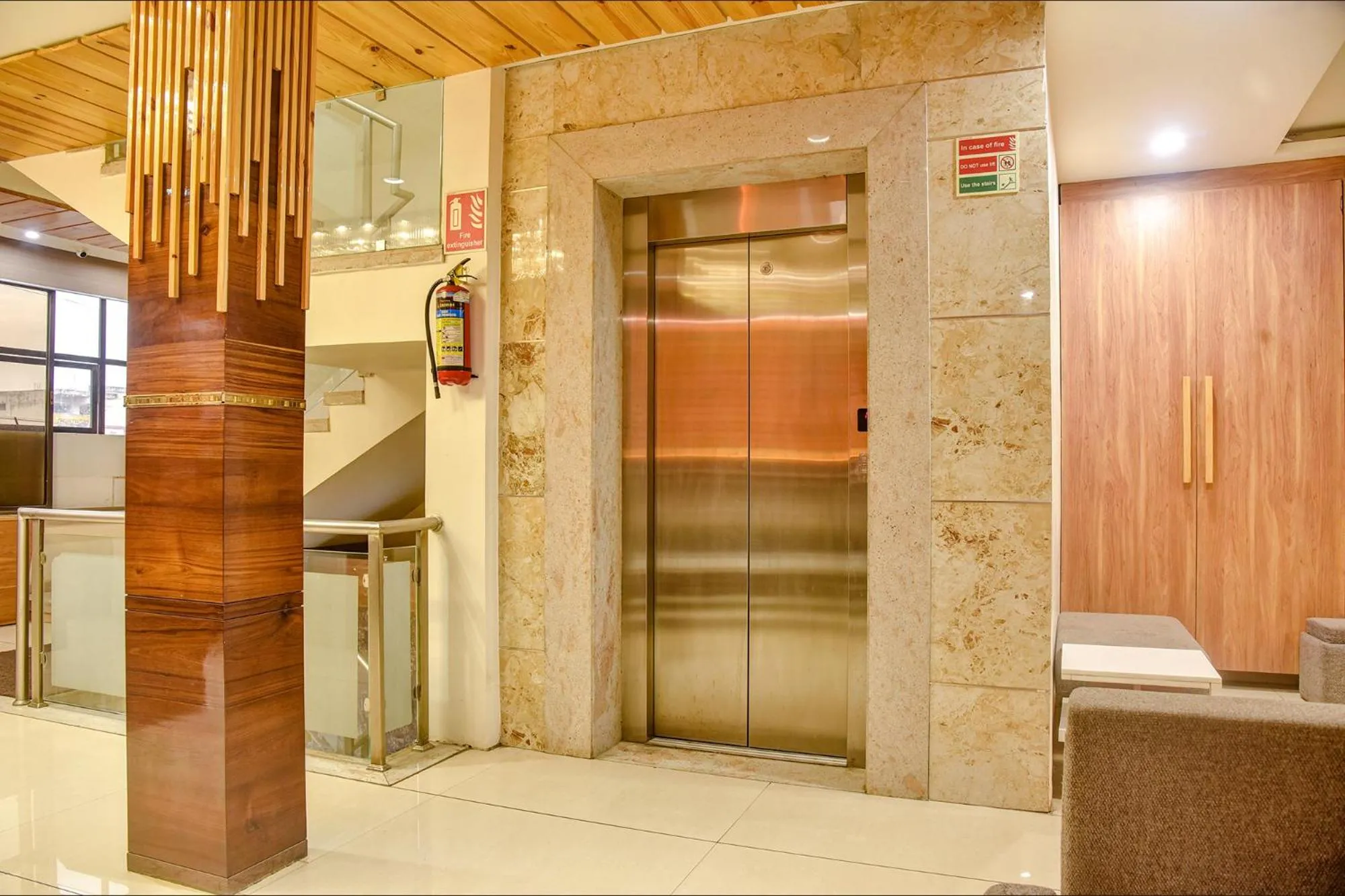 elevator in FabHotel Prime OM Palace