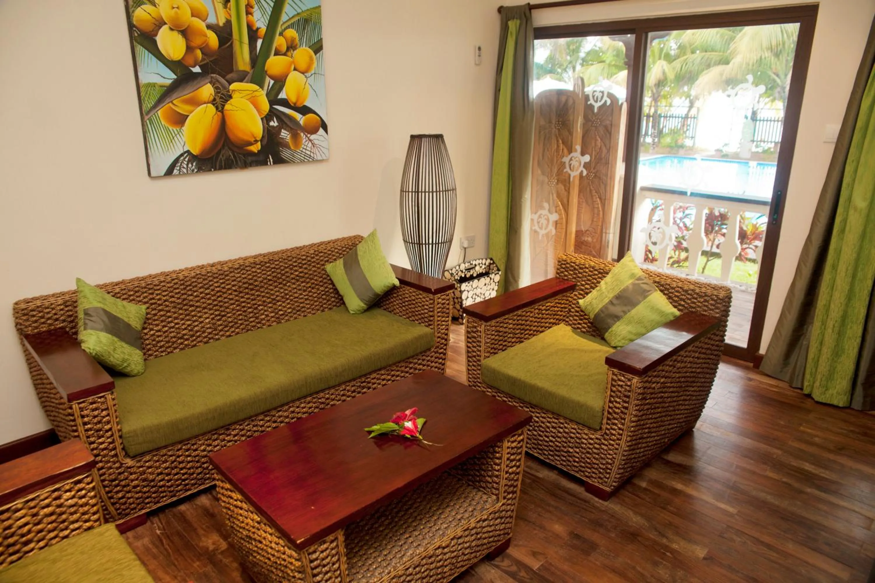 Seating area in Le Relax Beach Resort