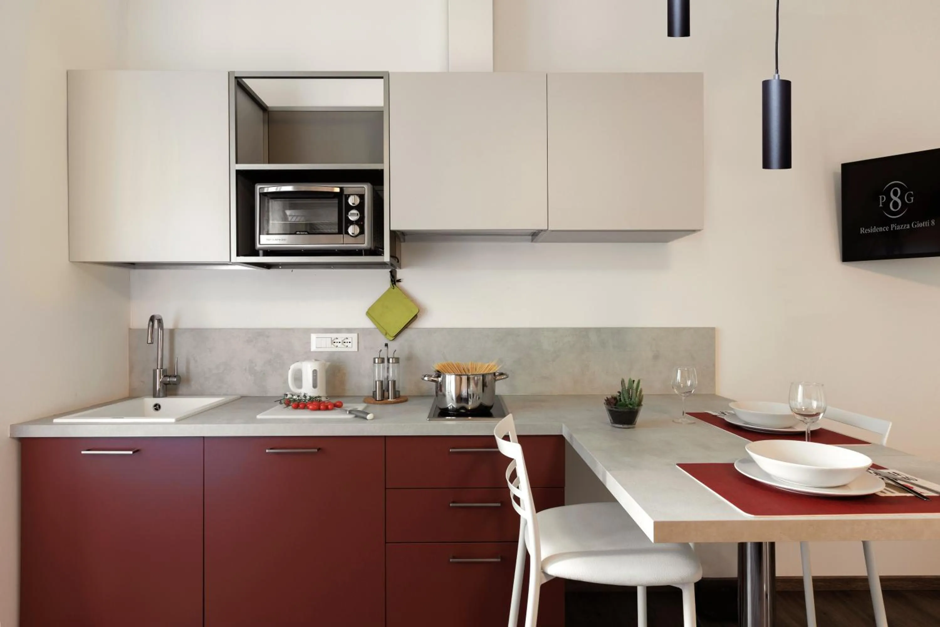 Kitchen or kitchenette in Residence Piazza Giotti 8
