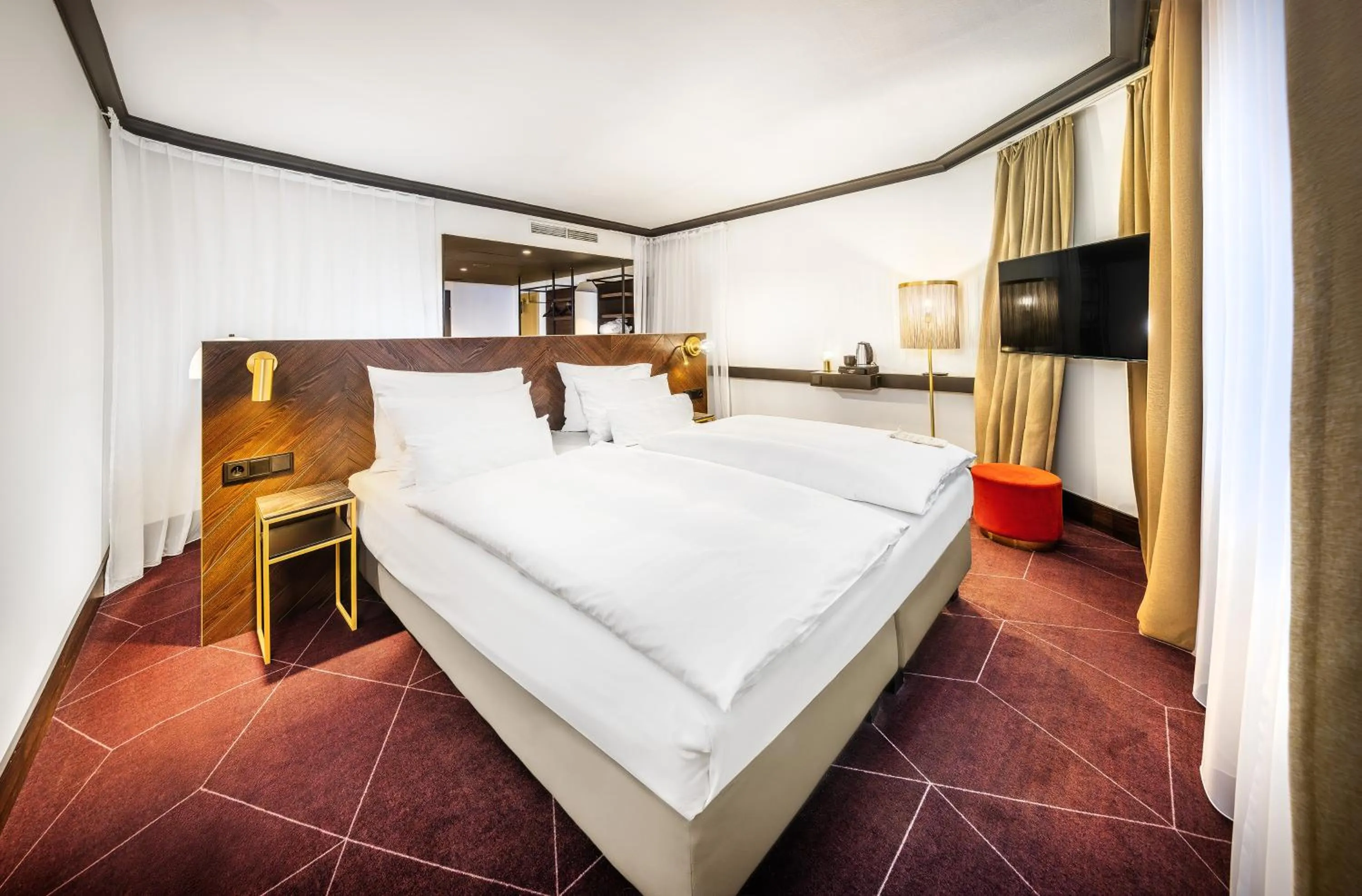 Bed in Diplomat Hotel Prague