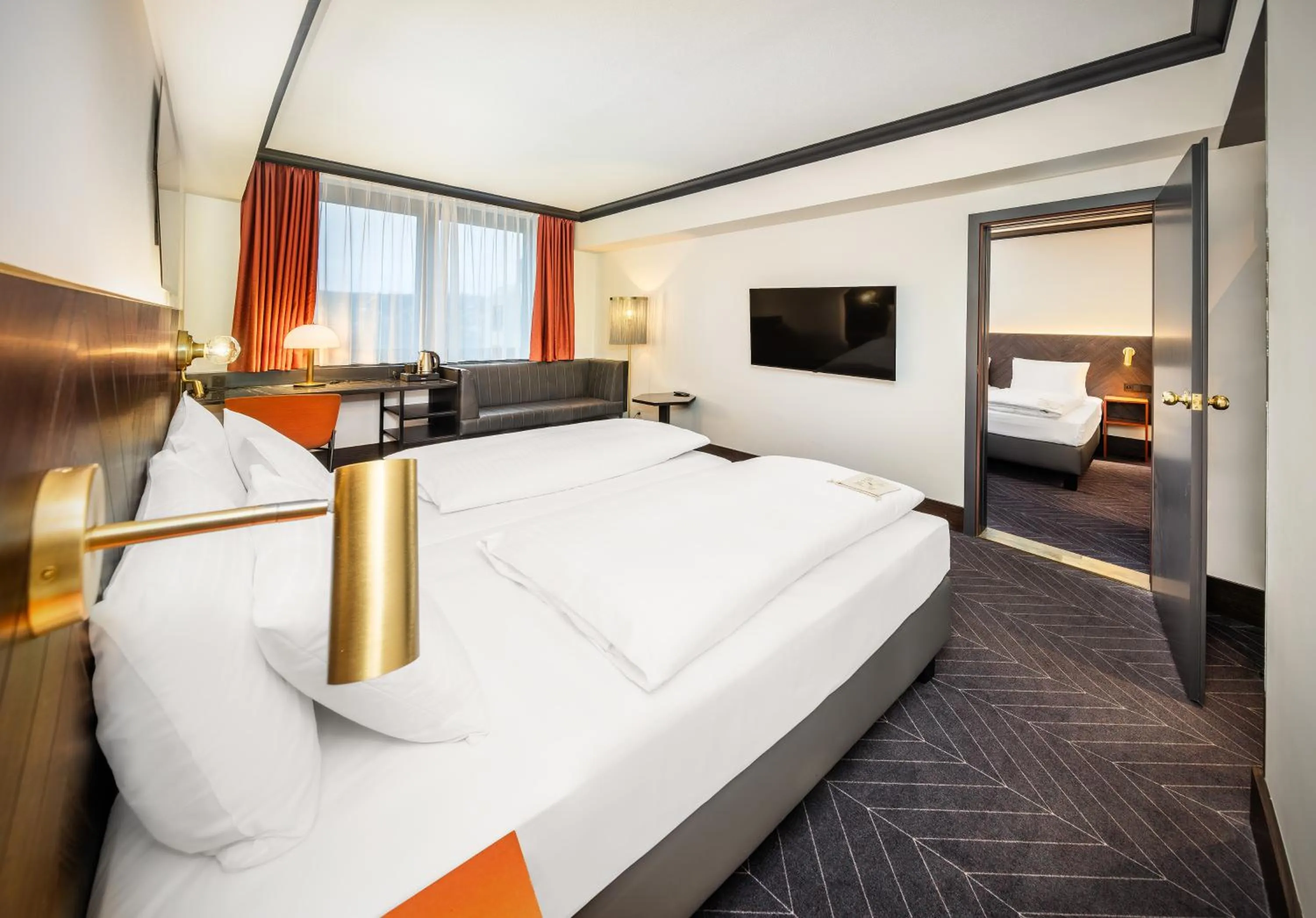 Bed in Diplomat Hotel Prague