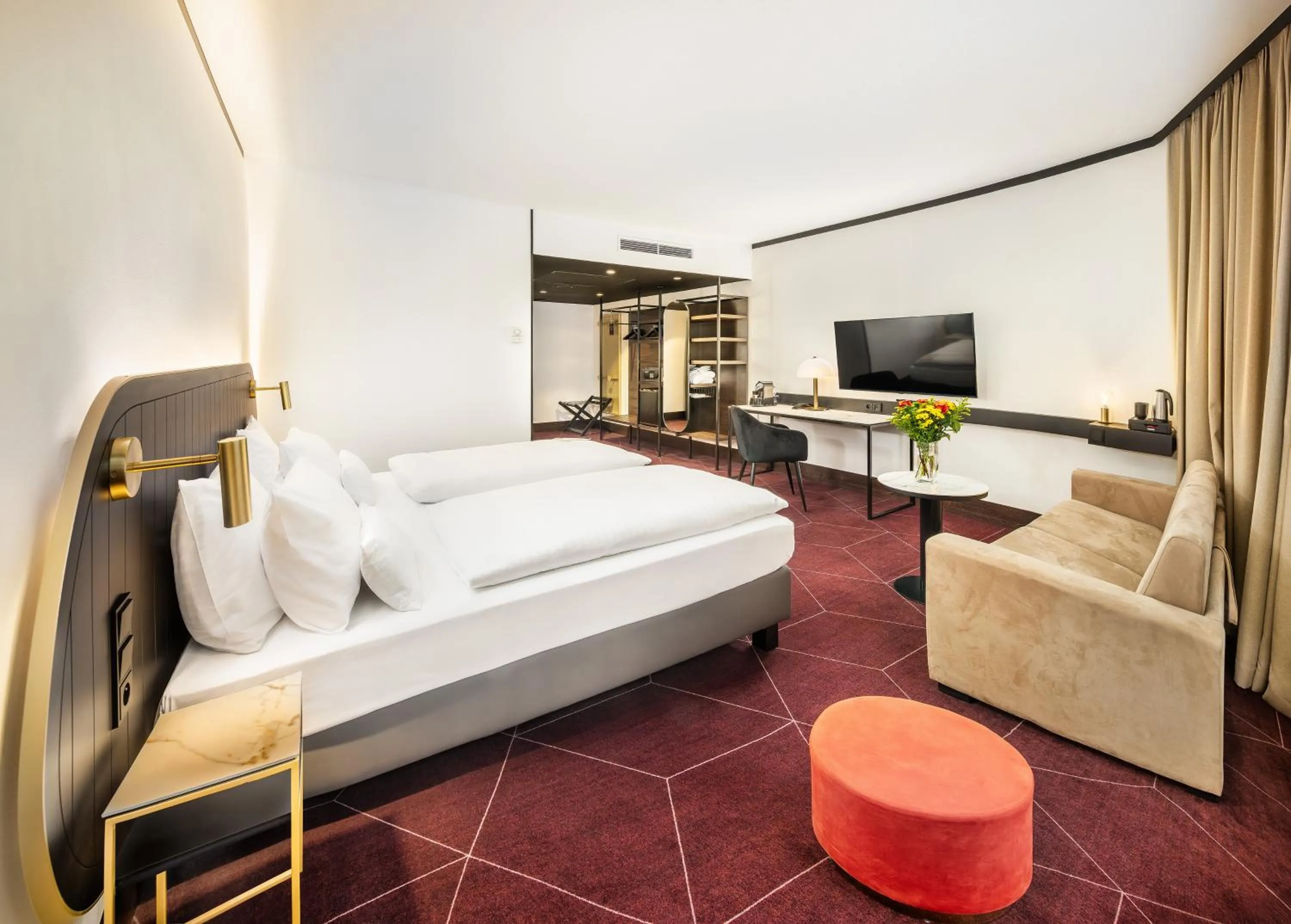 Bed in Diplomat Hotel Prague