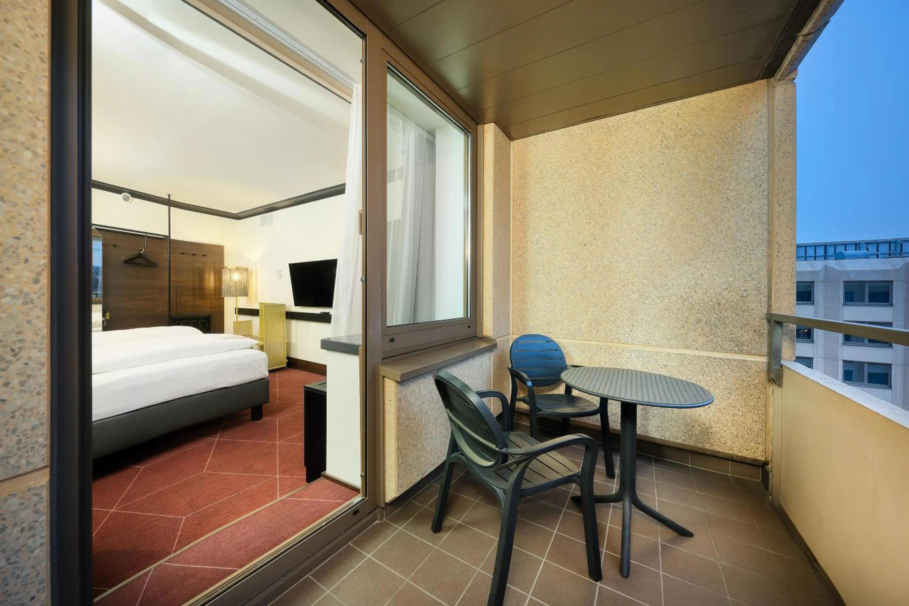 Balcony/Terrace, Bed in Diplomat Hotel Prague