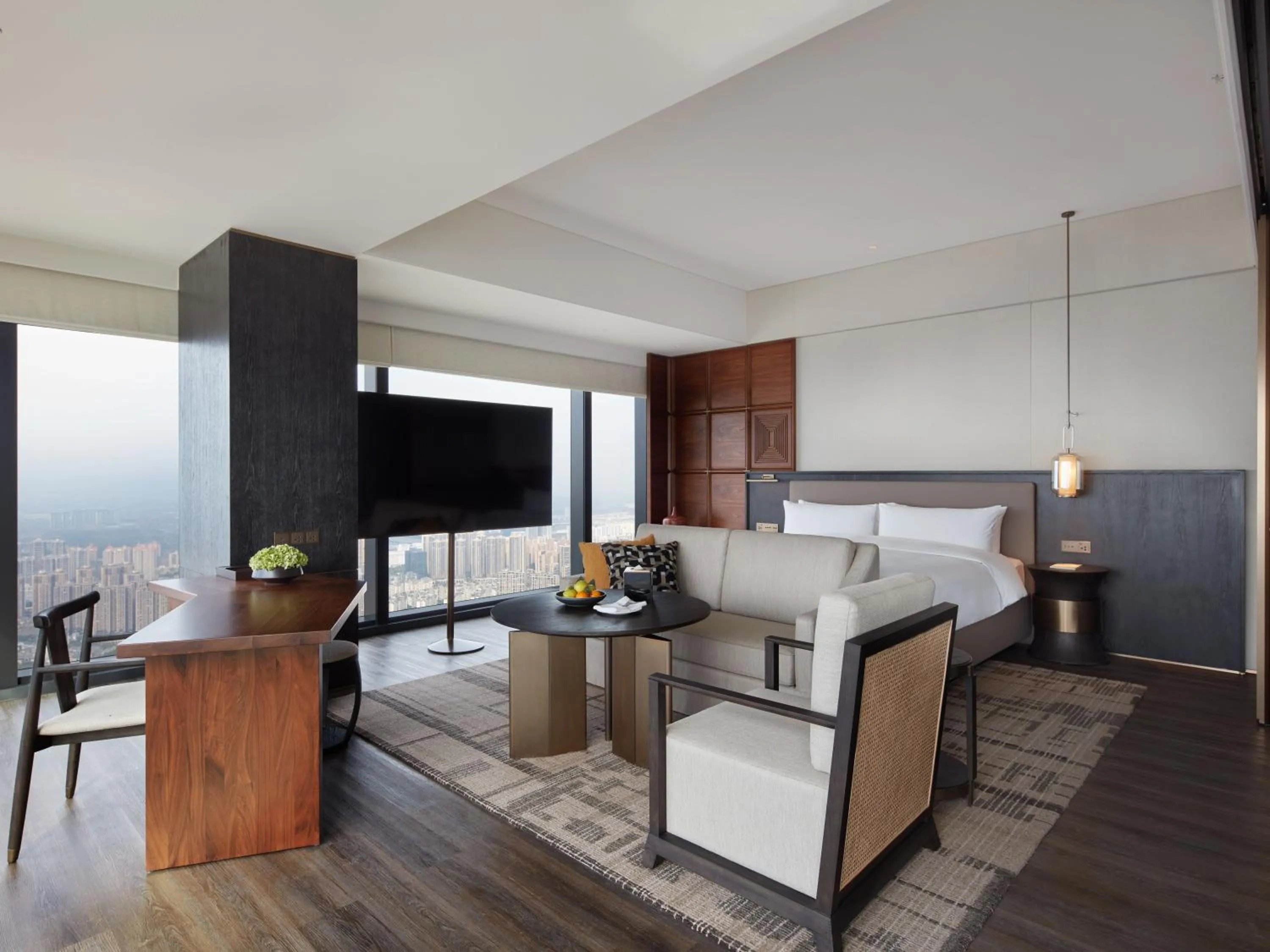 Photo of the whole room in Shangri-La Nanning - The tallest hotel worldwide in Shangri-La Group