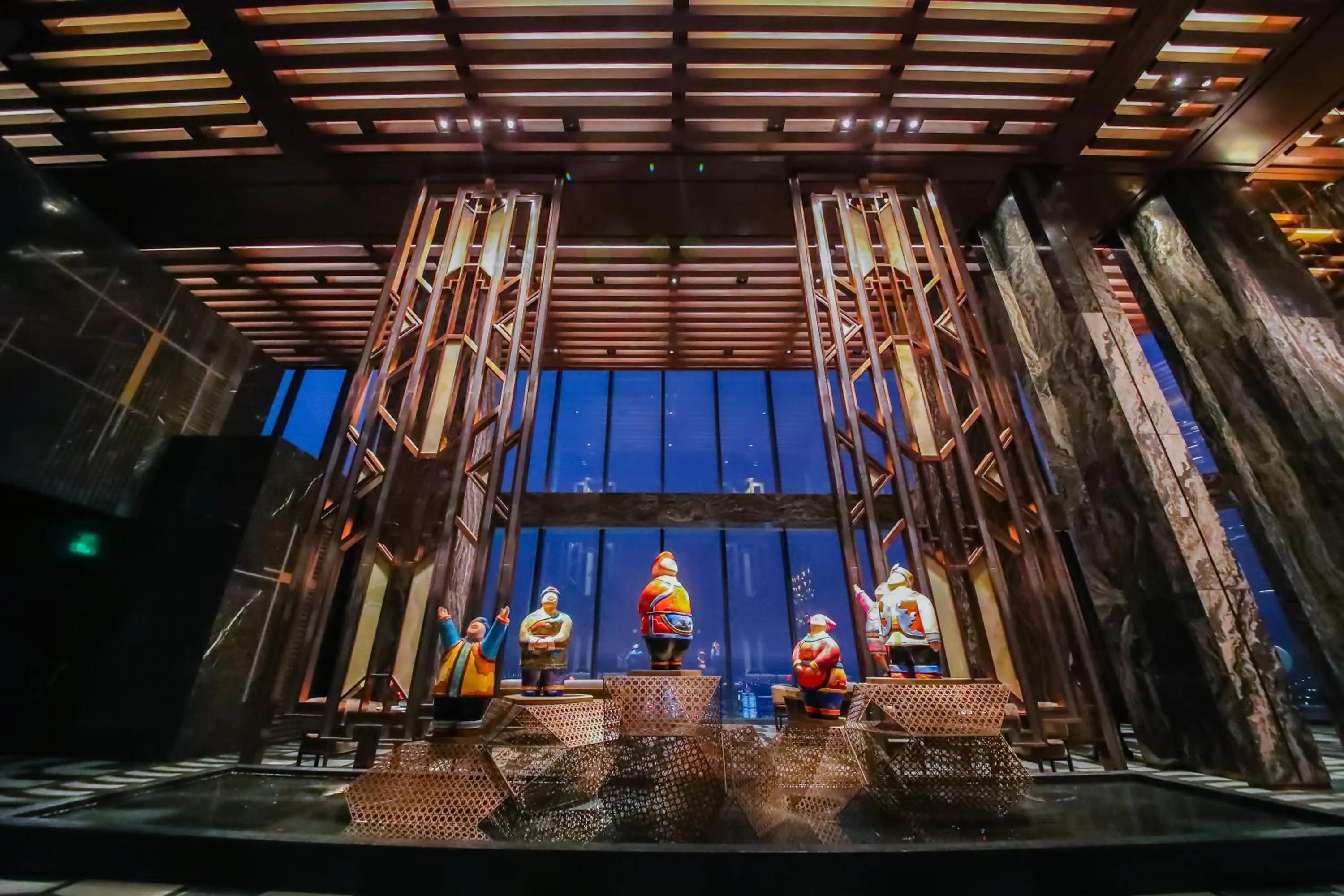 Lobby or reception in Shangri-La Nanning - The tallest hotel worldwide in Shangri-La Group