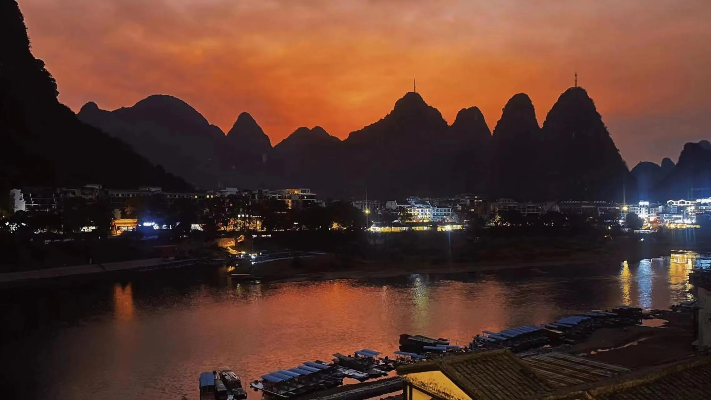Natural landscape in Ruoli Yangshuo