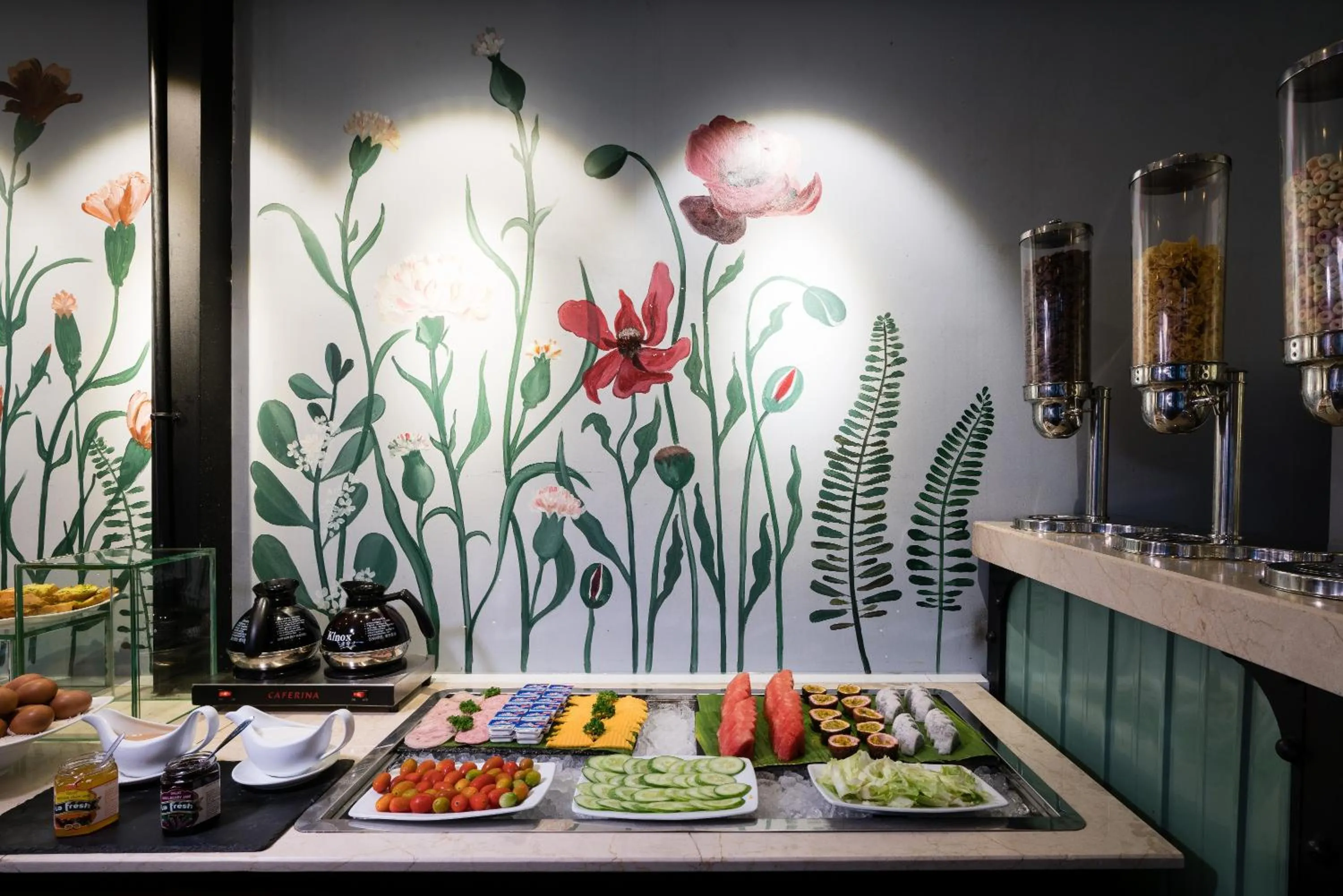 Buffet breakfast in Asian Ruby Center Point Hotel & Spa