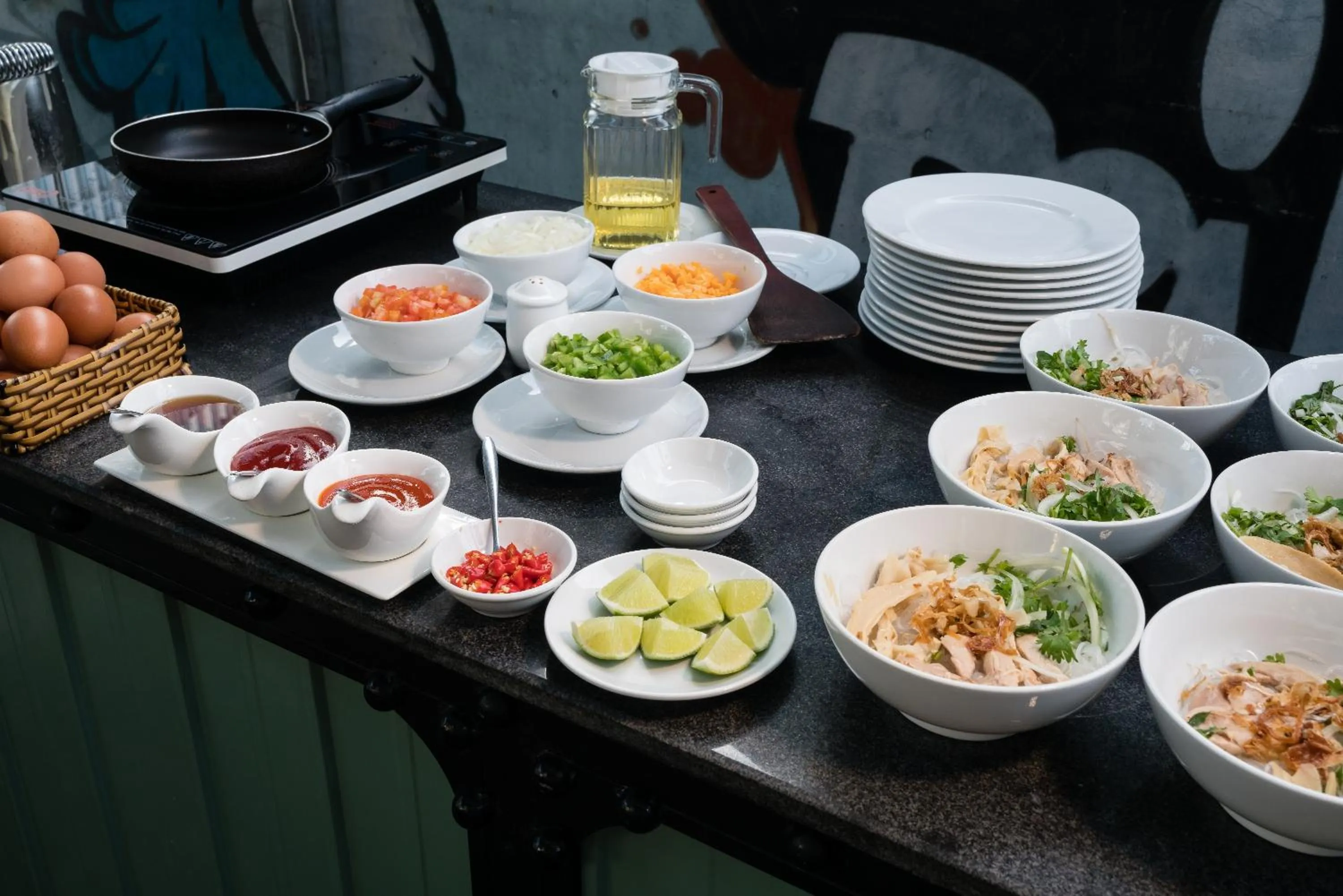 Buffet breakfast in Asian Ruby Center Point Hotel & Spa