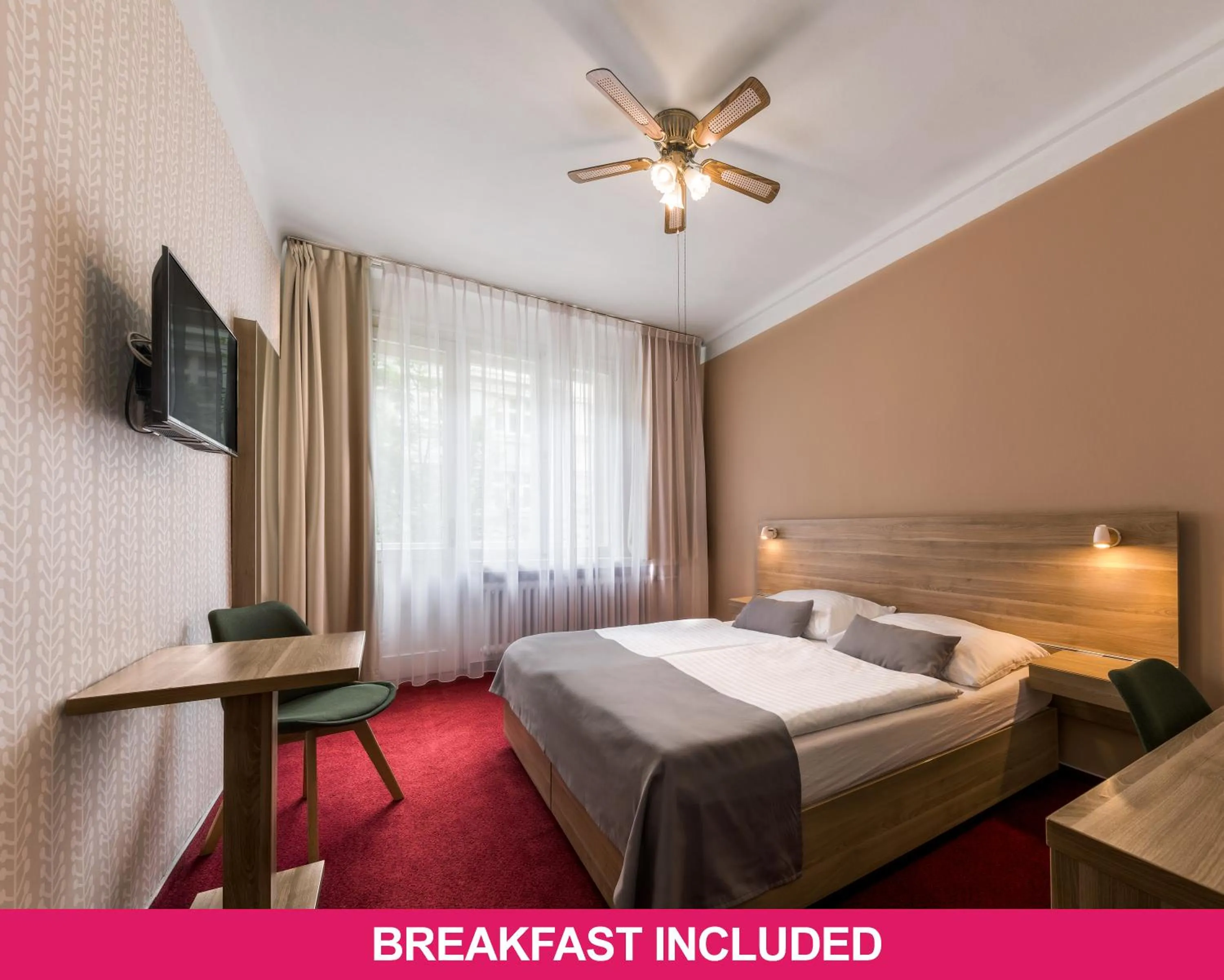 Bed in Hotel Meda of Museum Kampa