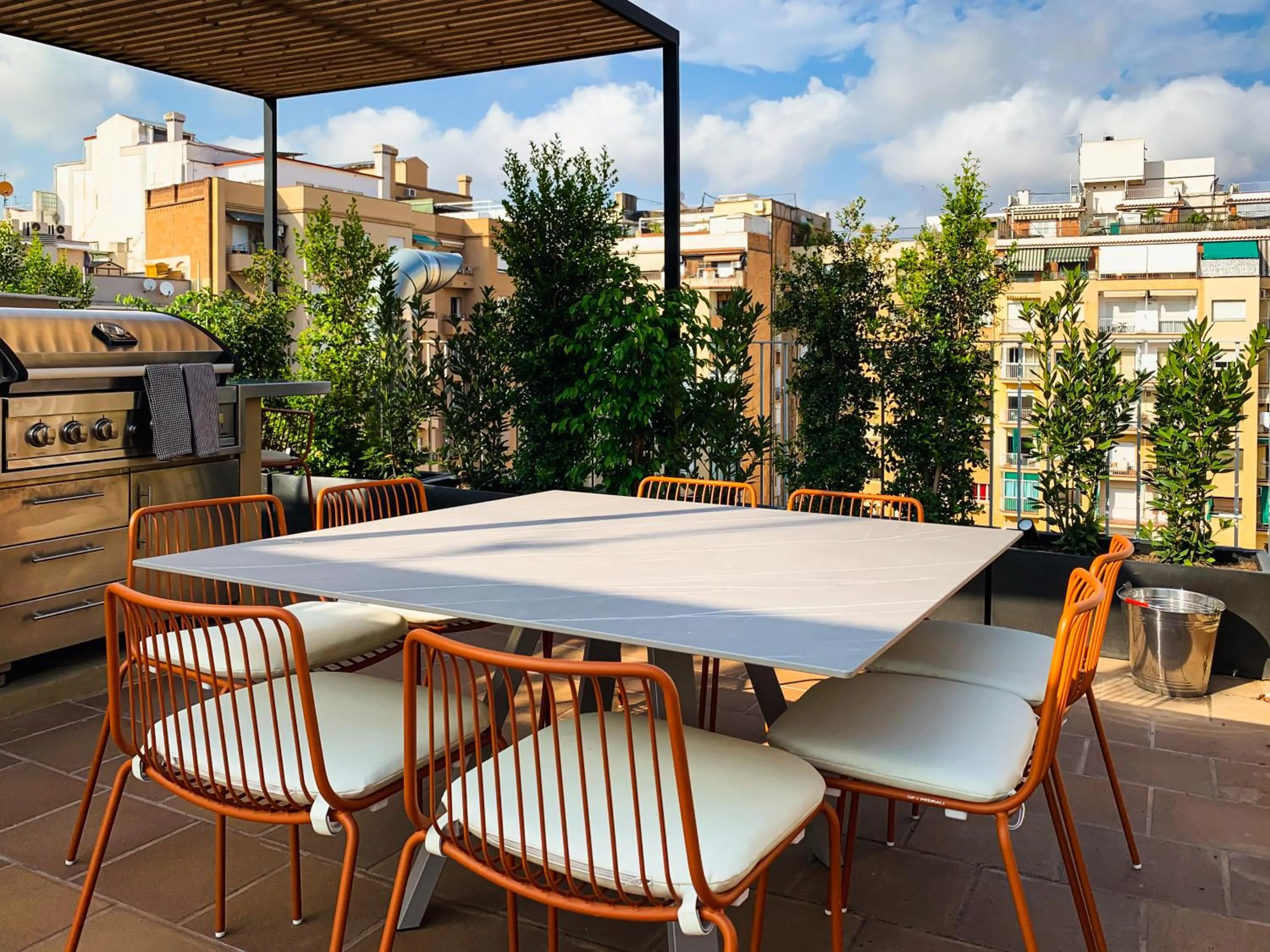 BBQ facilities in Incredible 2BR Penthouse with Urban Rooftop Garden