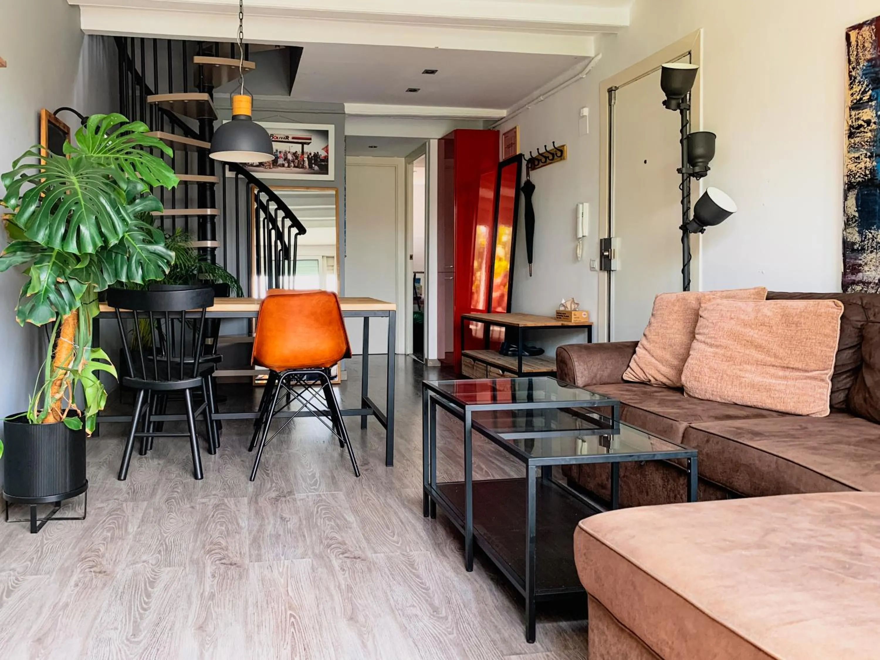 Living room in Incredible 2BR Penthouse with Urban Rooftop Garden