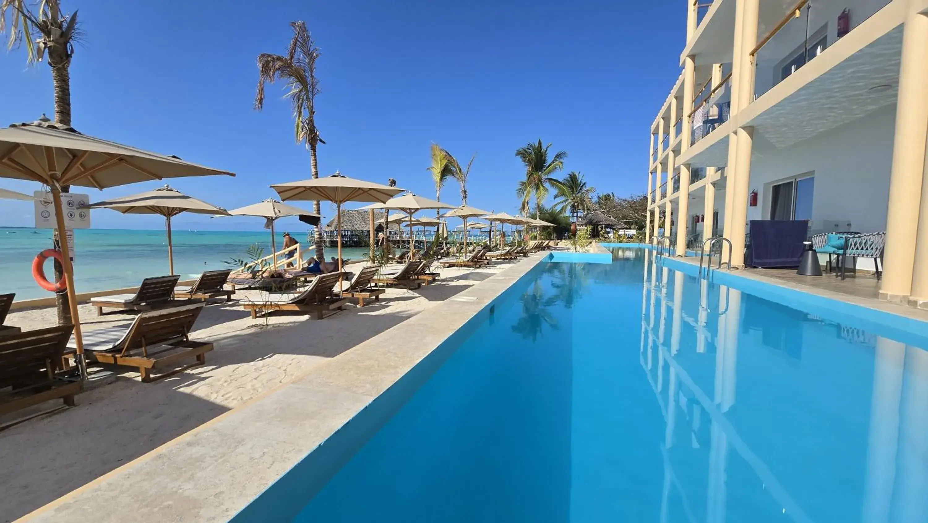 Pool view in Reef & Beach Resort - Spa Jambiani Pool view in Reef & Beach Resort - Spa Jambiani