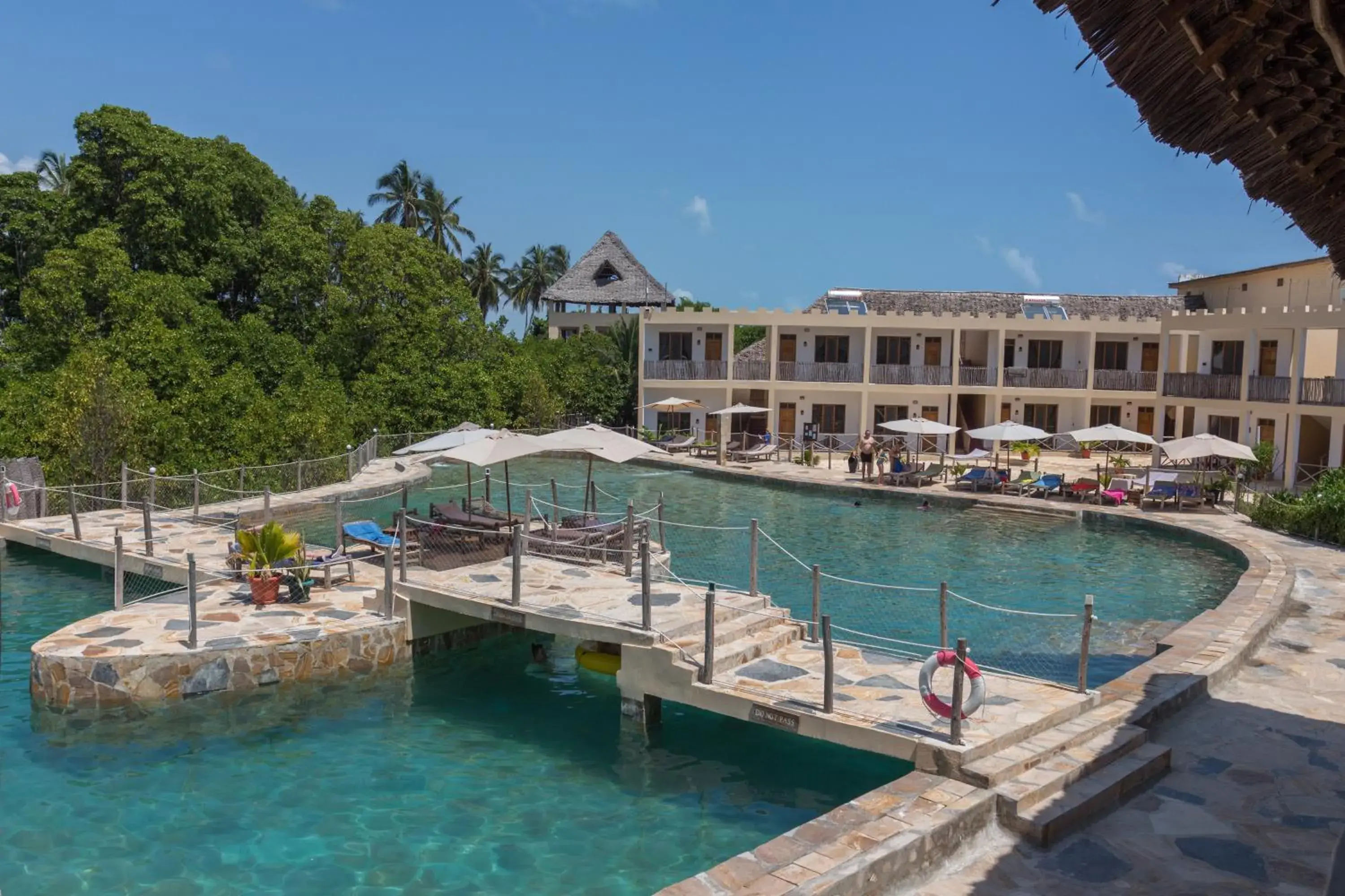 Pool view in Reef & Beach Resort - Spa Jambiani Pool view in Reef & Beach Resort - Spa Jambiani