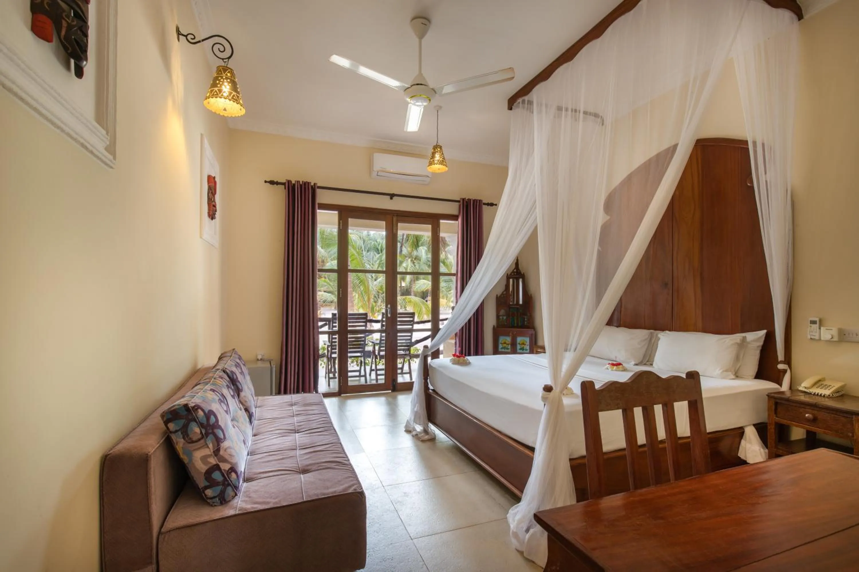 Bed in Sunset Kendwa Beach Hotel