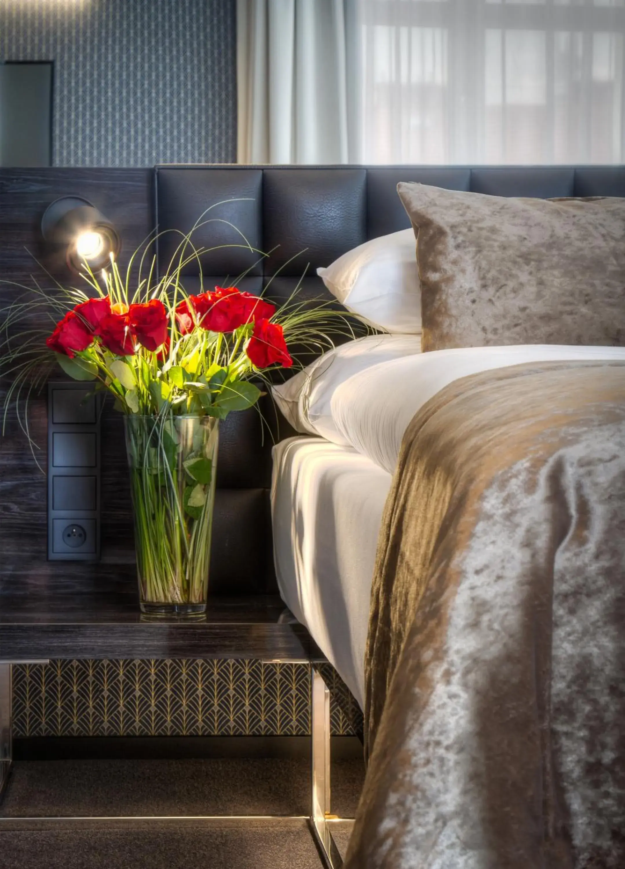 Bed in Hotel Mucha Bed in Hotel Mucha