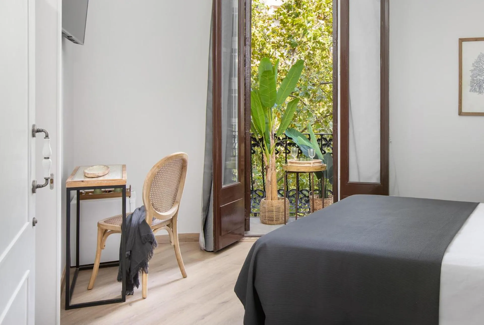 Balcony/Terrace, Bed in La Maison de Barcelone